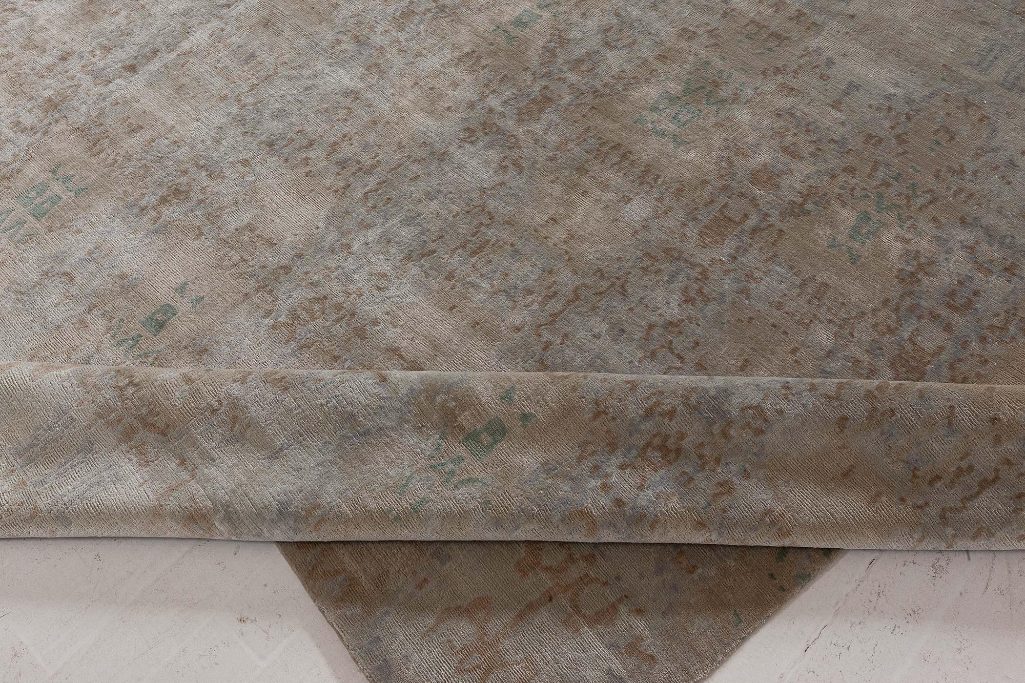 Moderner Eskayel-Reflection handgefertigter Seidenteppich für Doris Leslie Blau.
Größe: 12'0