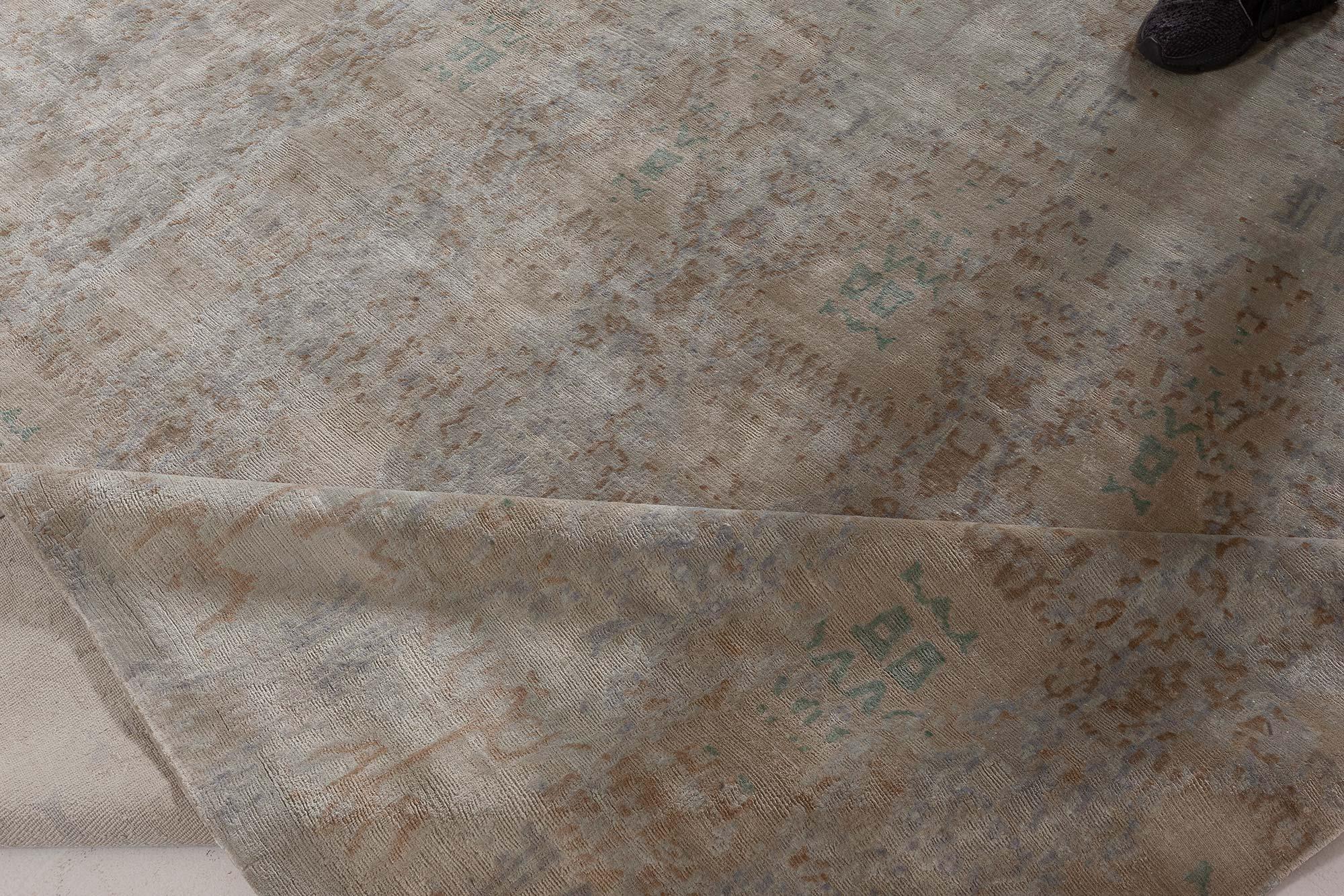 Moderner handgefertigter Eskayel-Reflection-Seidenteppich für Doris Leslie Blau (Handgeknüpft) im Angebot