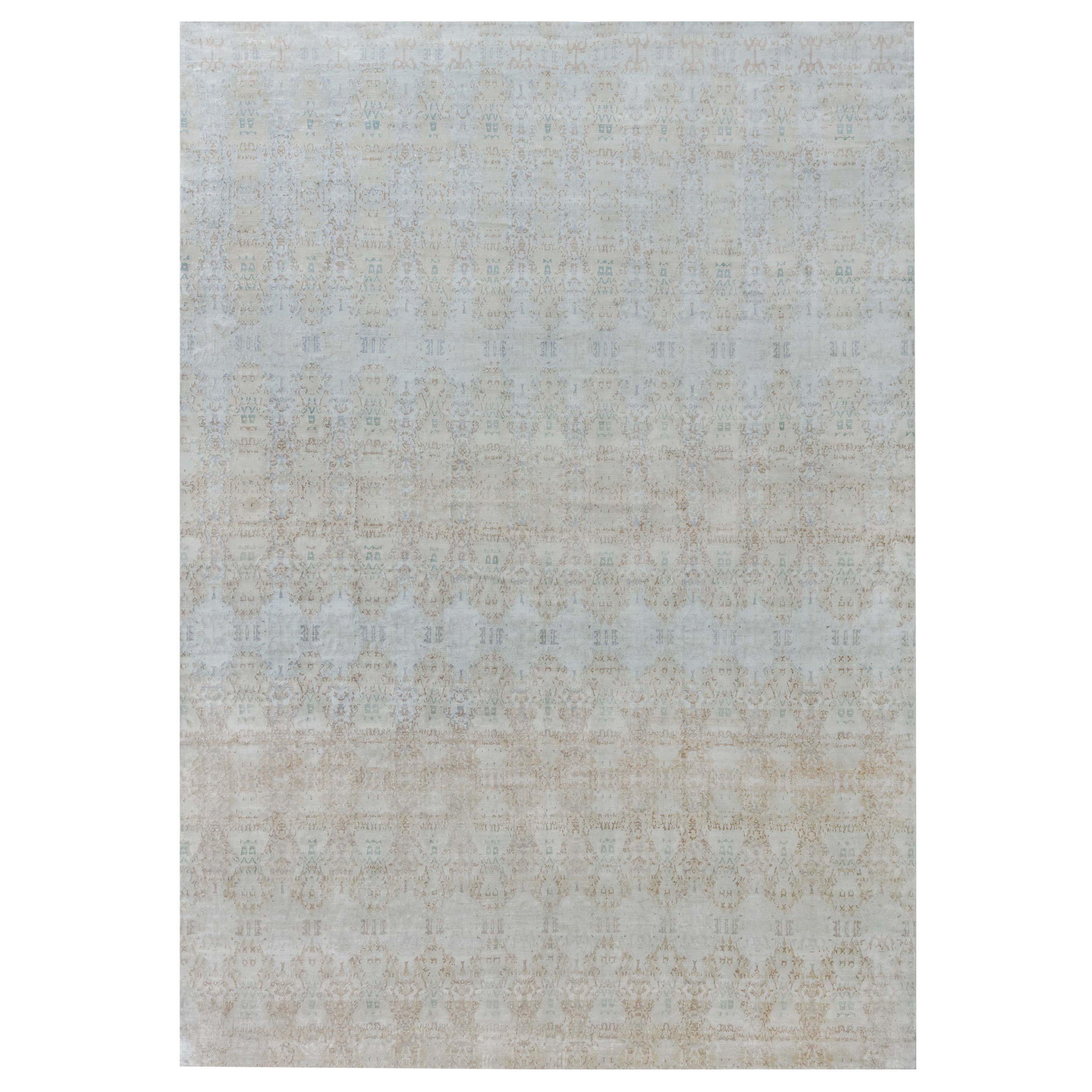 Tappeto moderno Eskayel-Reflection in seta fatto a mano per Doris Leslie Blau