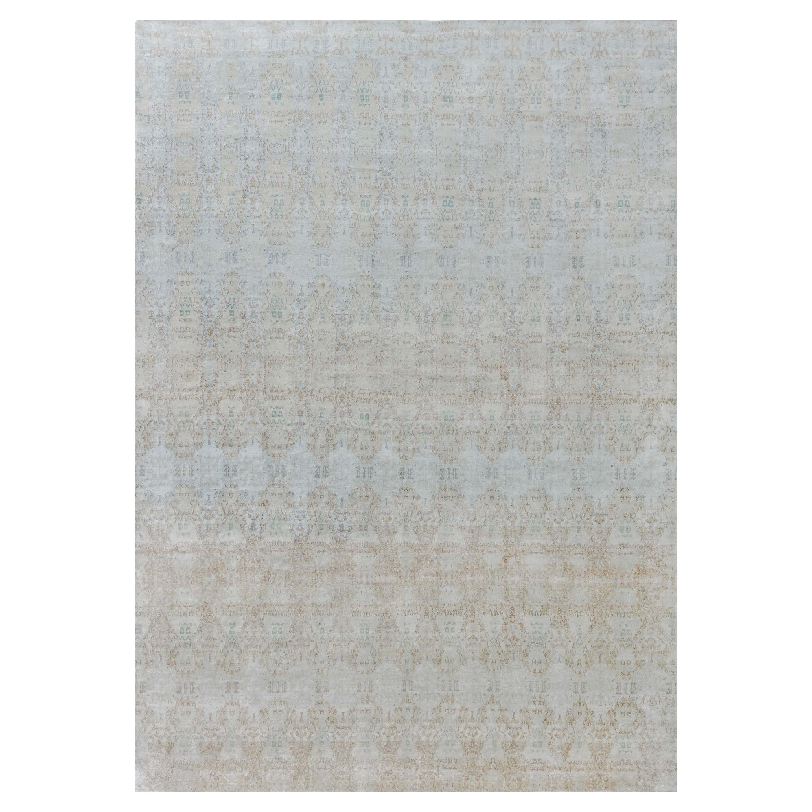 Modern Eskayel-Reflection Handmade Silk Rug for Doris Leslie Blau