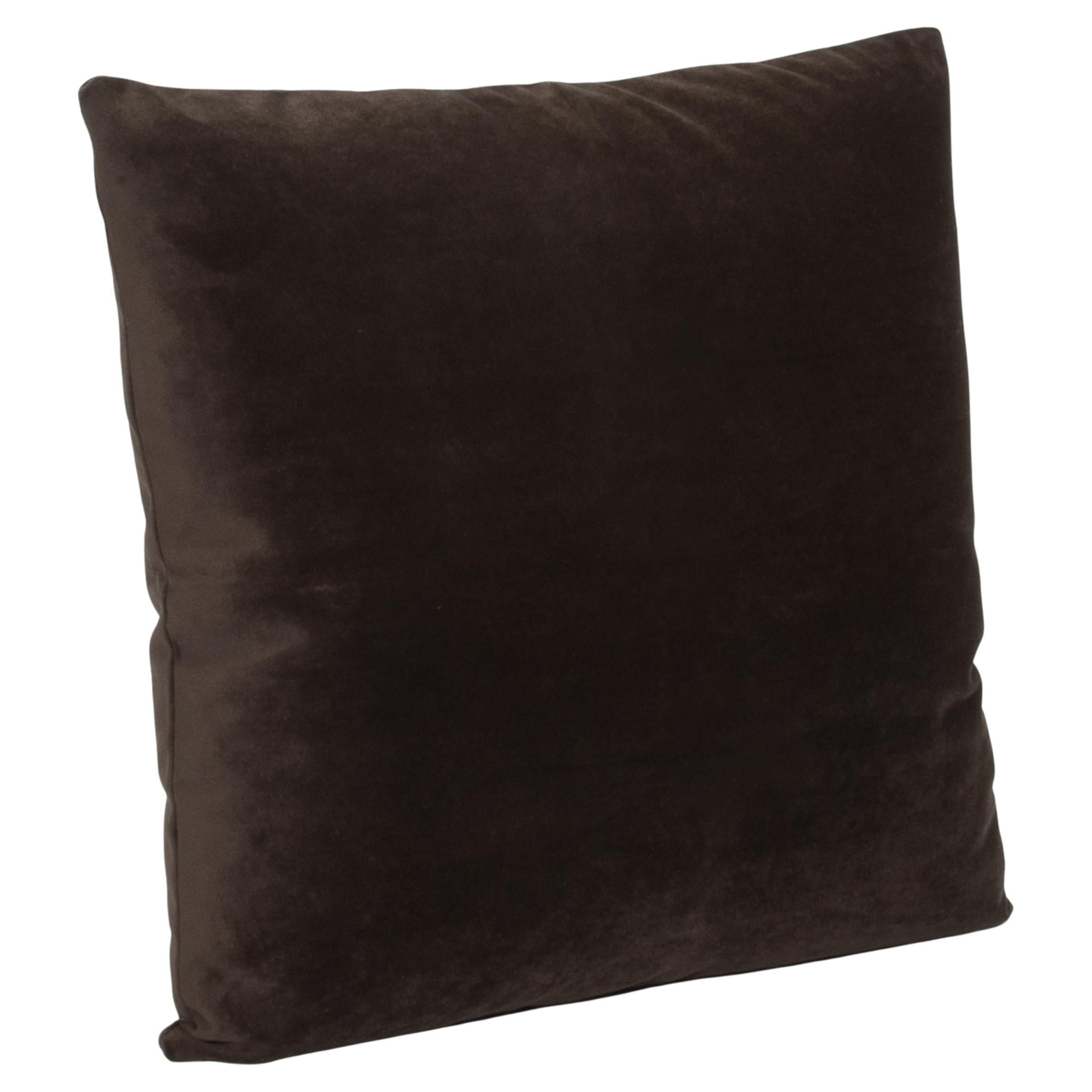Modern Espresso Velvet Decorative Pillow by MOGUL