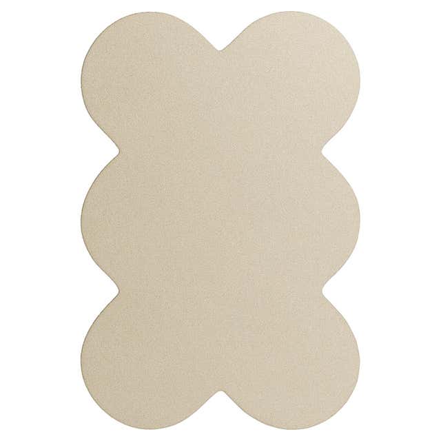 Modern Abstract Design Rug With Organic Shape In Neutral Colors Lyocell ...