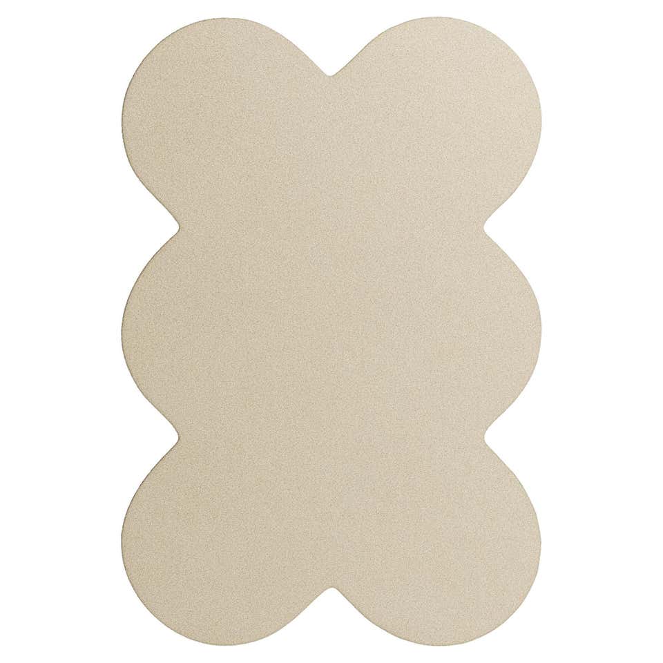 Modern Abstract Design Rug With Organic Shape In Neutral Colors Lyocell ...