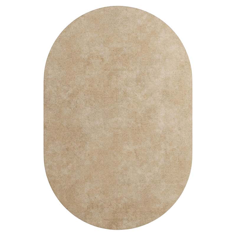 Modern Essential Round Neutral Handmade Botanical Silk Rug For Sale at ...