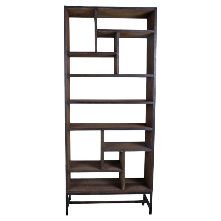 Modern Étagère in Reclaimed Elm Bookshelf For Sale at 1stDibs