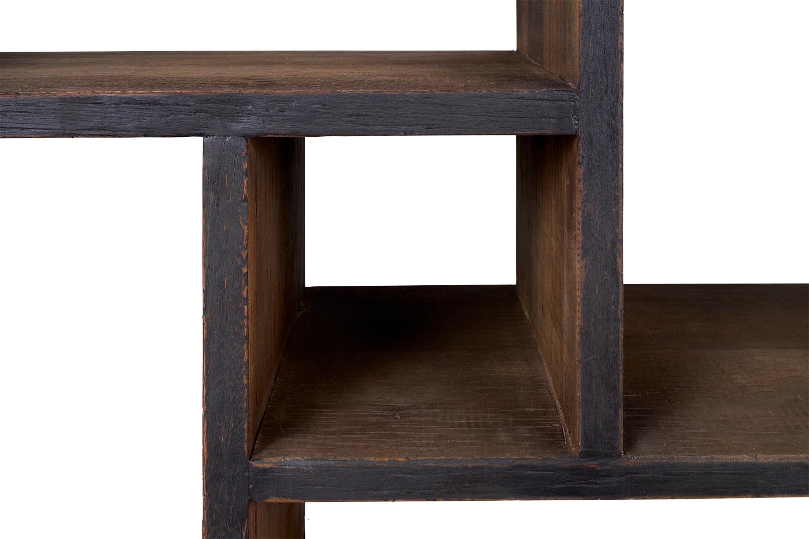 Organic Modern Modern Etagere in Reclaimed Elm For Sale