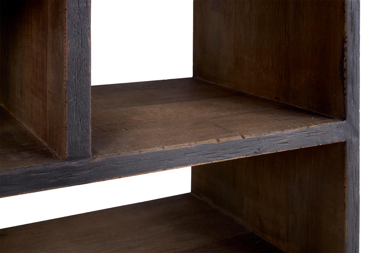 Modern Etagere in Reclaimed Elm In Good Condition For Sale In Dallas, TX