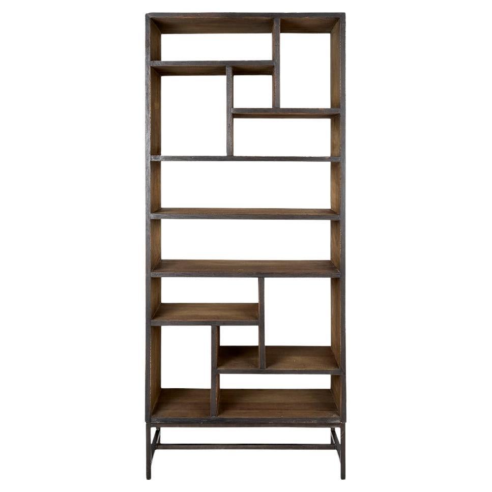 Modern Etagere in Reclaimed Elm