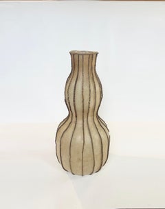 Modern Ethnic African Art Style Gourd Vessel or Vase Twigs & Fiberglass, 1970s