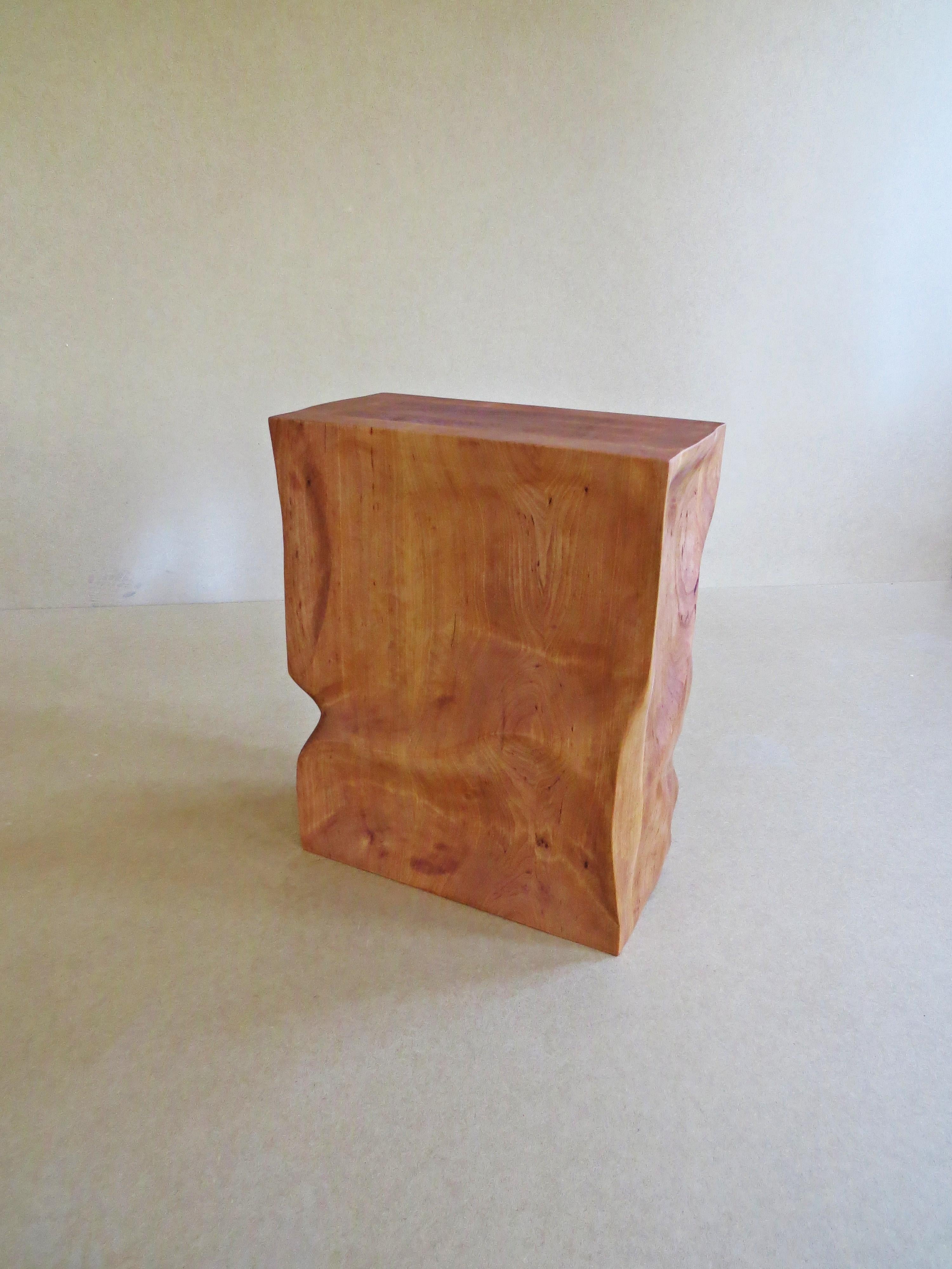 Modern, European, 21st Century, Side Table, Stool, Solid Wood, Sculptural For Sale 5