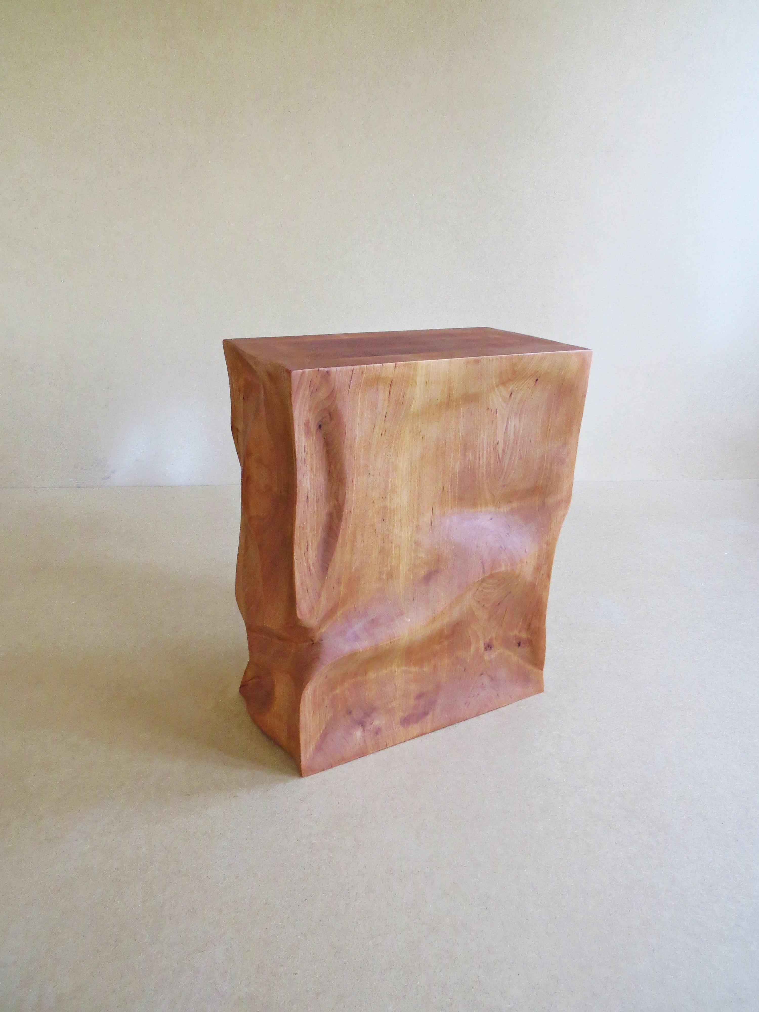 Modern, European, 21st Century, Side Table, Stool, Solid Wood, Sculptural For Sale 6