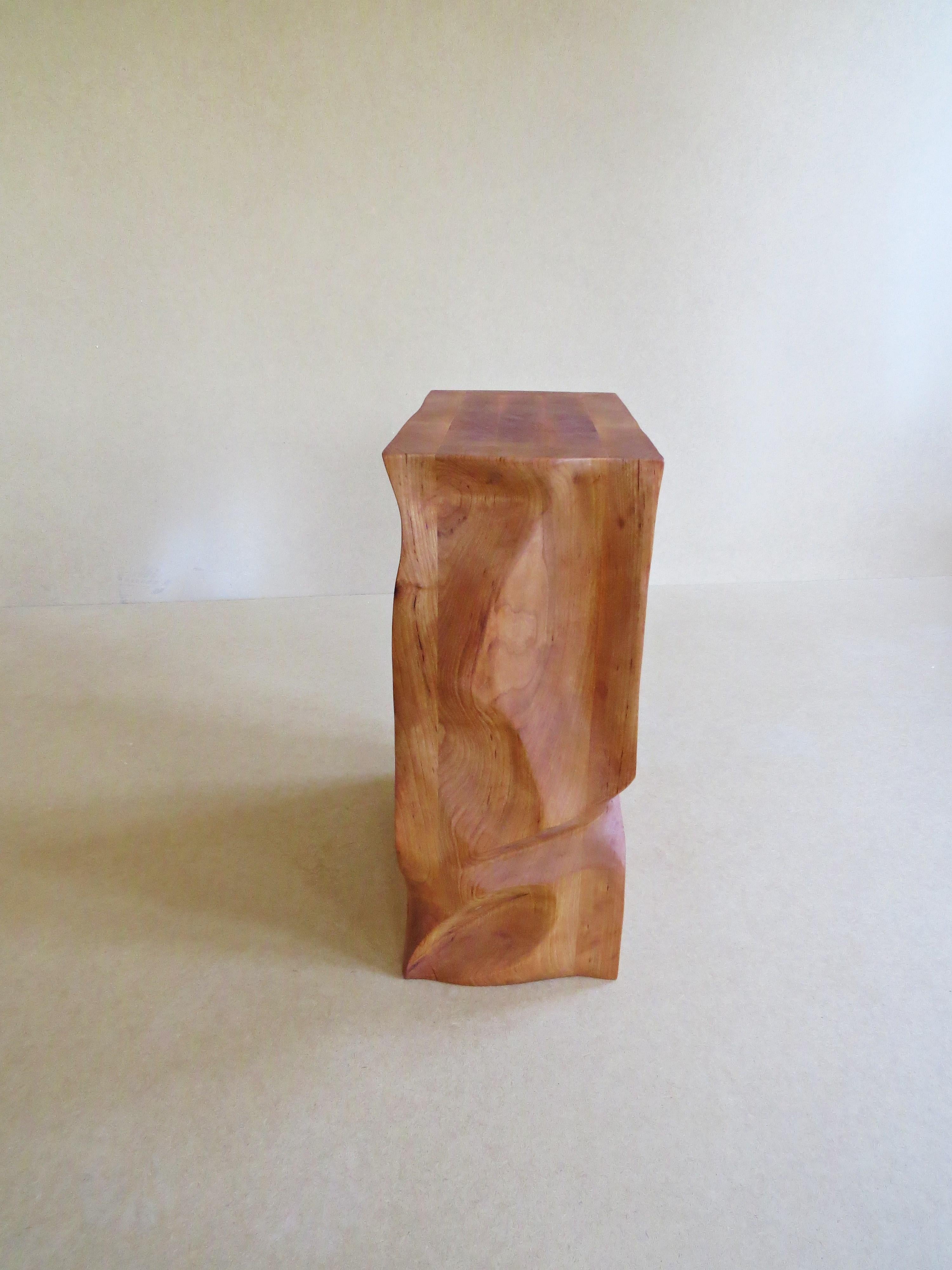 Modern, European, 21st Century, Side Table, Stool, Solid Wood, Sculptural For Sale 8