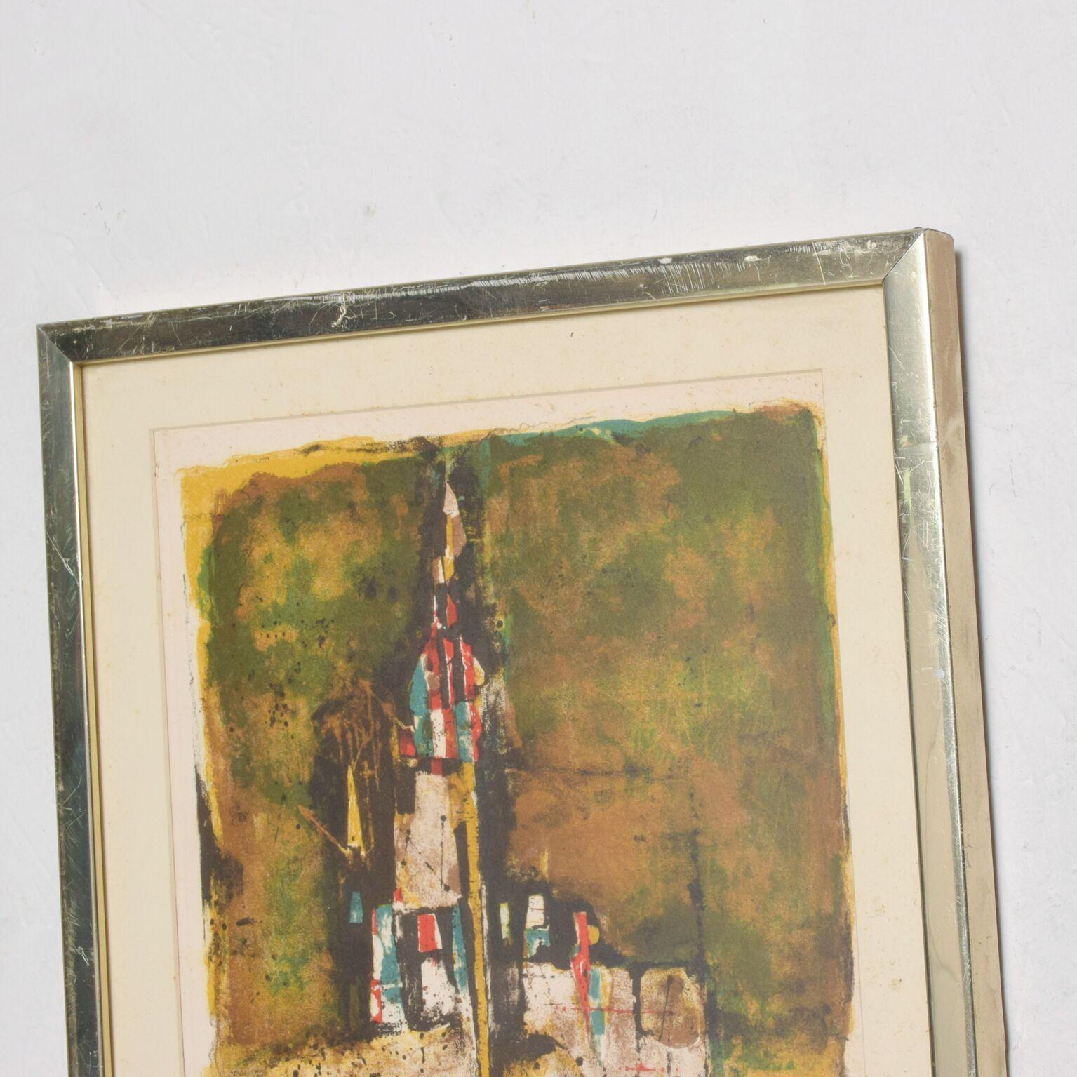 Milieu du XXe siècle Lithographie de paysage abstrait d'art européen moderne et moderne des années 1960 de Johnny Friedlaender