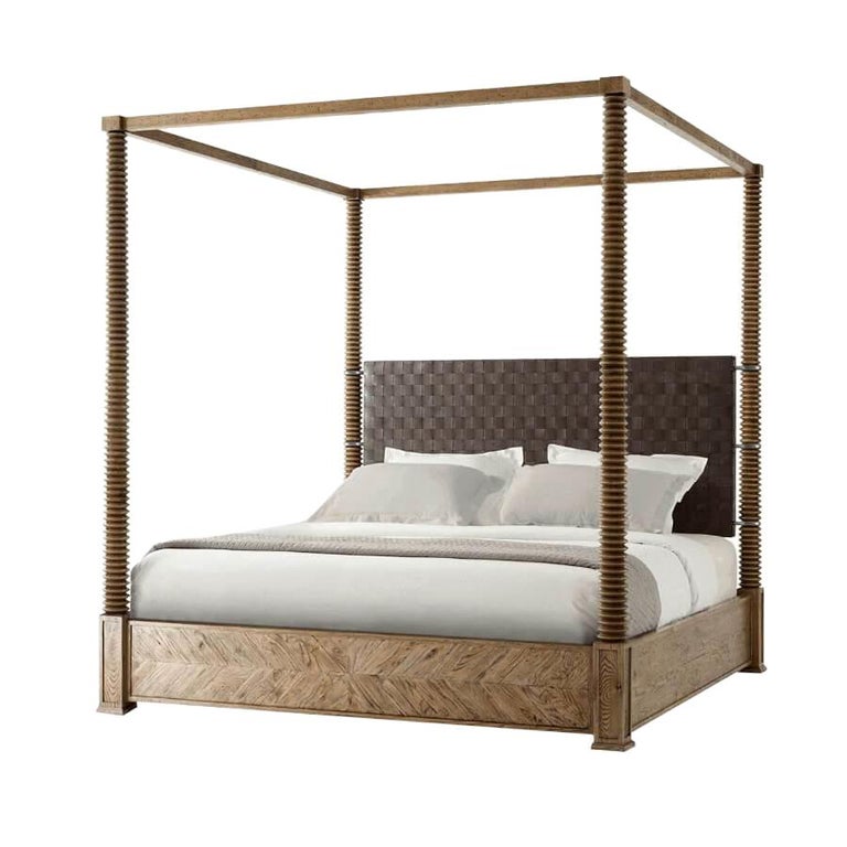 Modern European Four Post King Bed At, King Size Four Poster Bed Dimensions