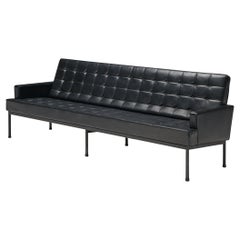Modern European Sofa in Black Upholstery 