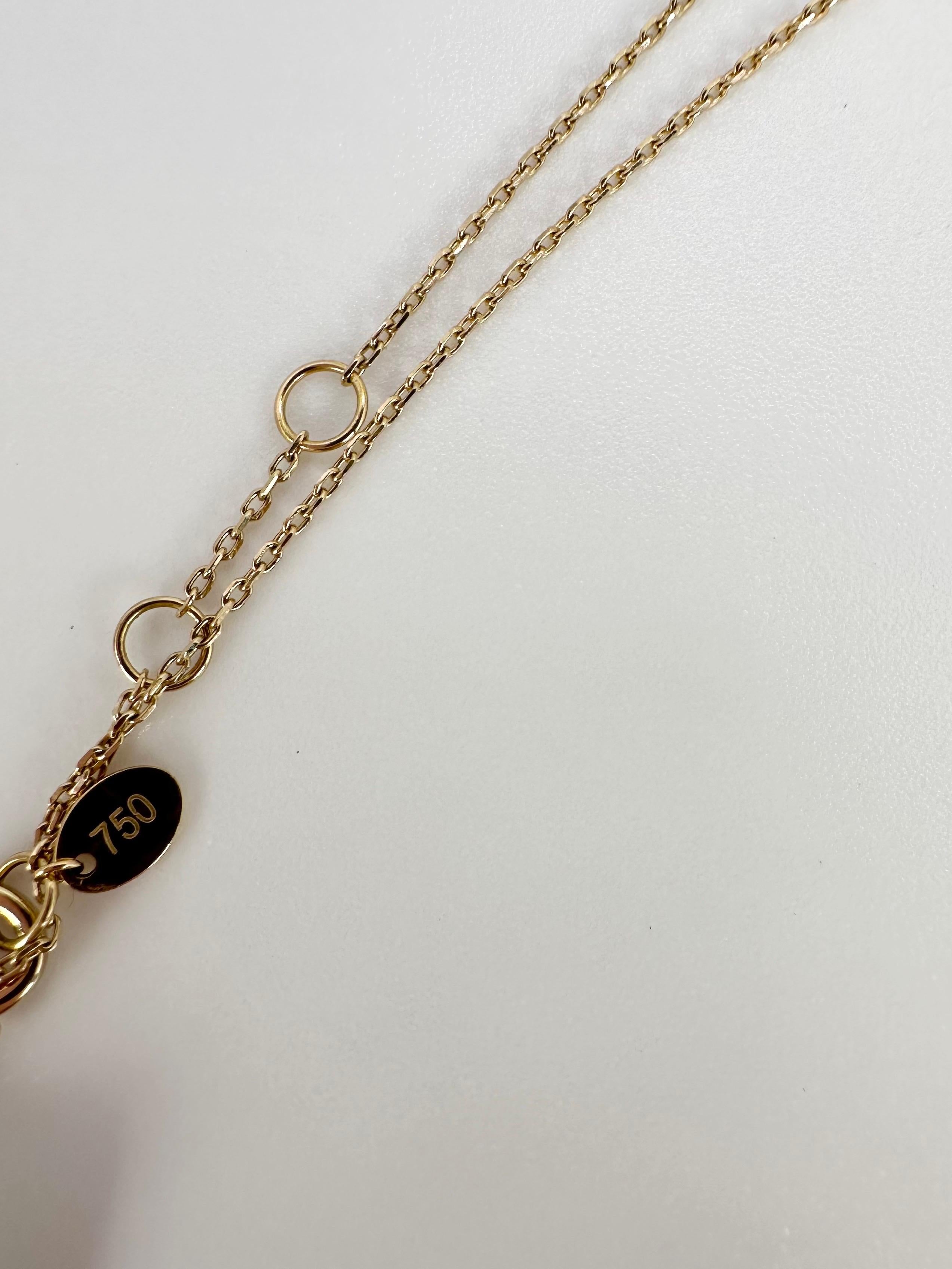 Modern evil eye diamond pendant necklace fantastic craftsmanship enamel art 18KT For Sale 2