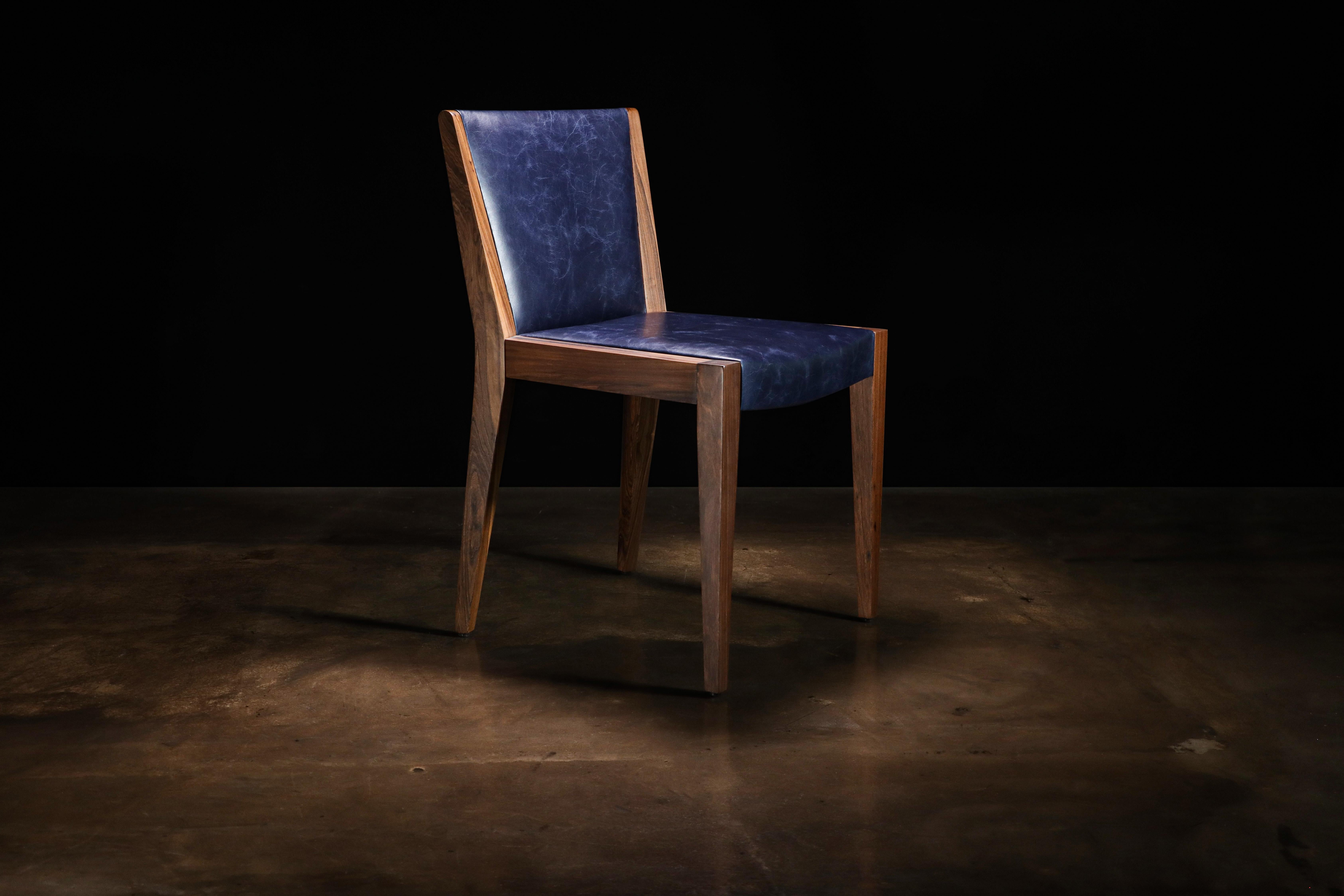 Giovanni Solid Argentine Rosewood and Leather Dining Chair from Costantini

Measurements are 19