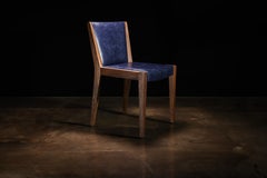 Modern Exotic Wood and Wrapped Leather Dining Chair from Costantini, Giovanni