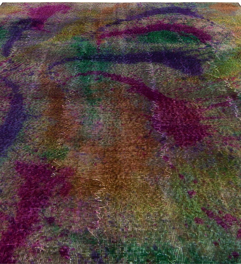 Modern explosion of colors abstract handmade wool rug by Doris Leslie Blau.
Size : 6'6