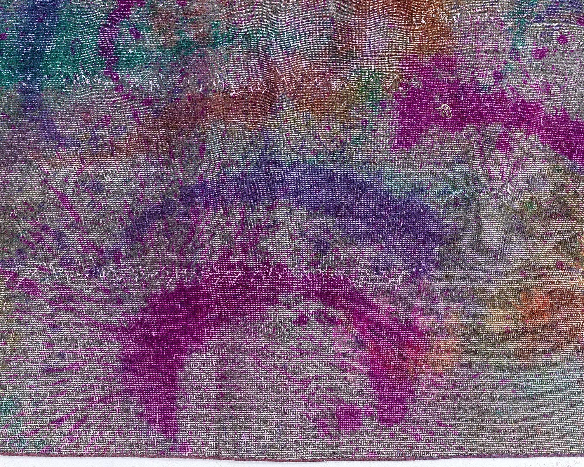 Modern explosion of colors abstract handmade wool rug by Doris Leslie Blau.
Size : 6'6
