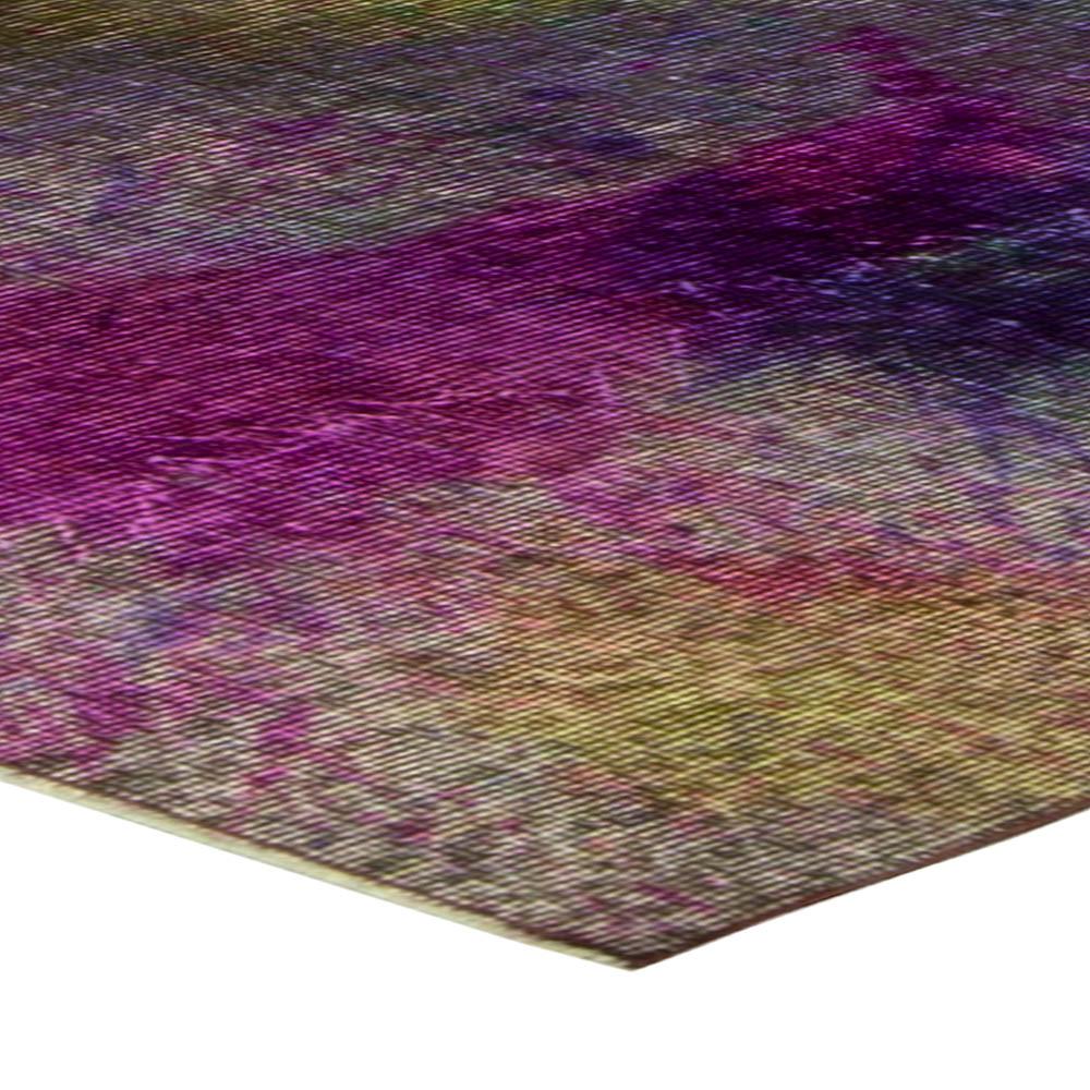 Hand-Knotted Modern Explosion of Colors Abstract Handmade Wool Rug by Doris Leslie Blau For Sale