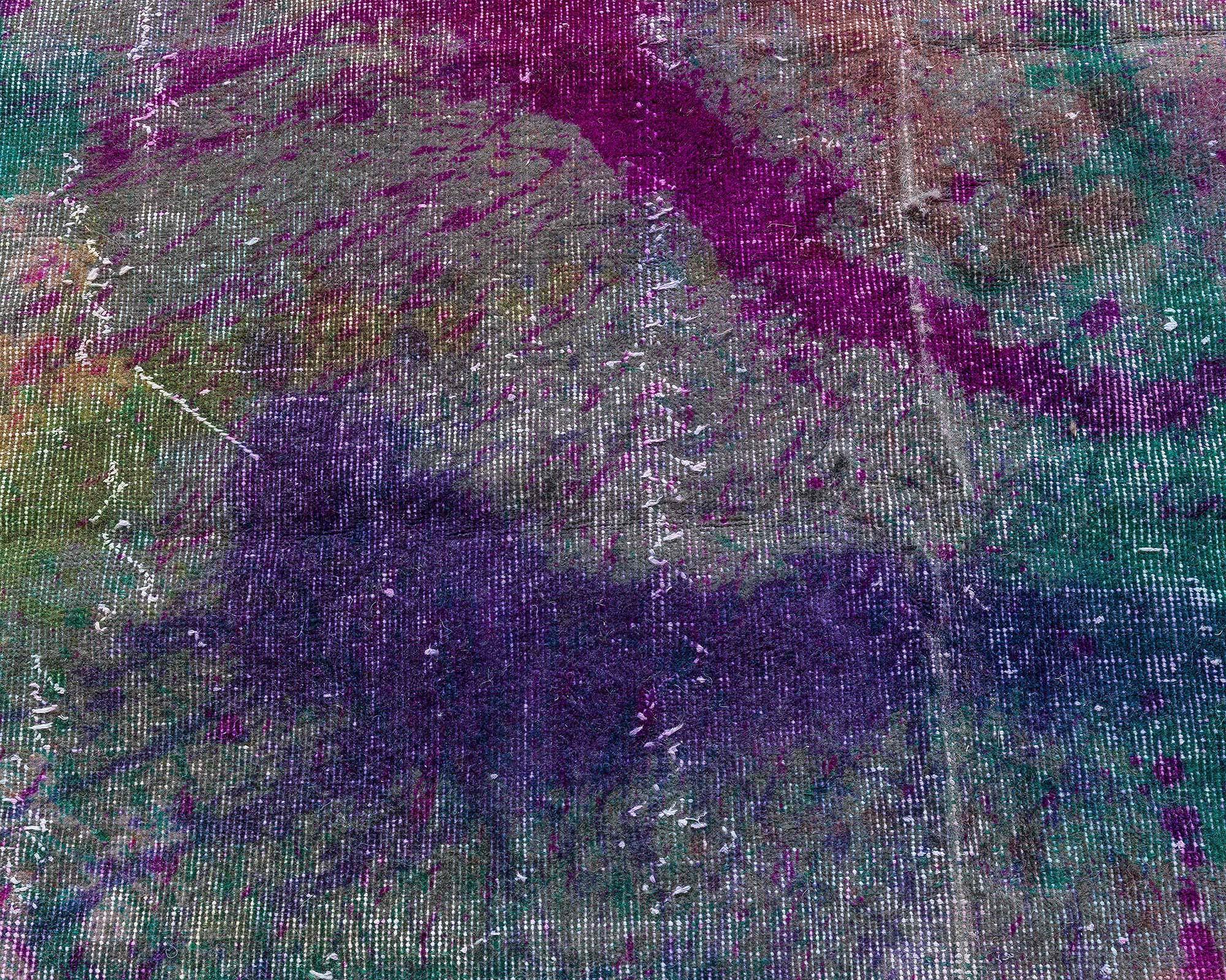 Hand-Knotted Modern Explosion of Colors Abstract Handmade Wool Rug by Doris Leslie Blau For Sale