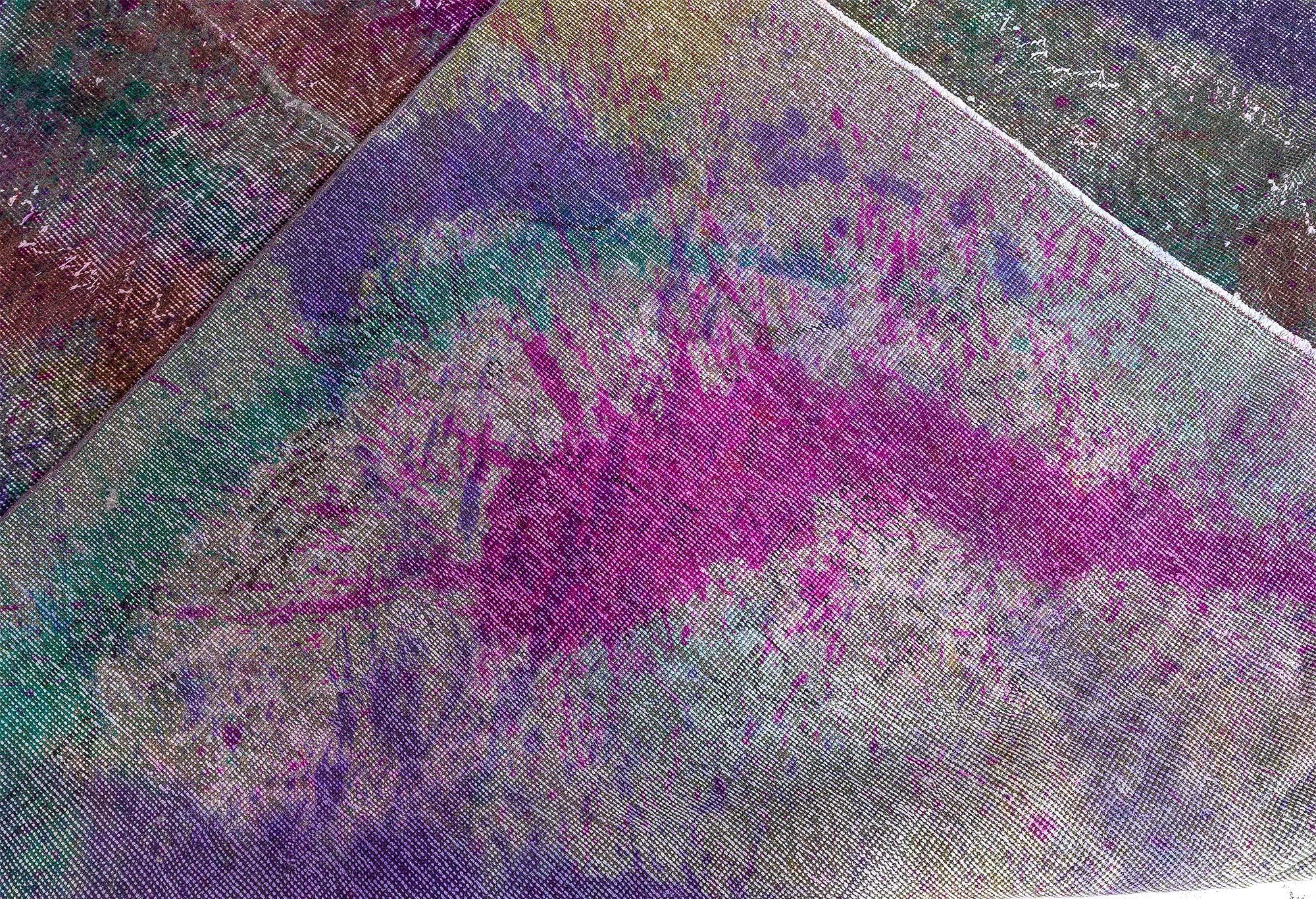 Modern Explosion of Colors Abstract Handmade Wool Rug by Doris Leslie Blau For Sale 1