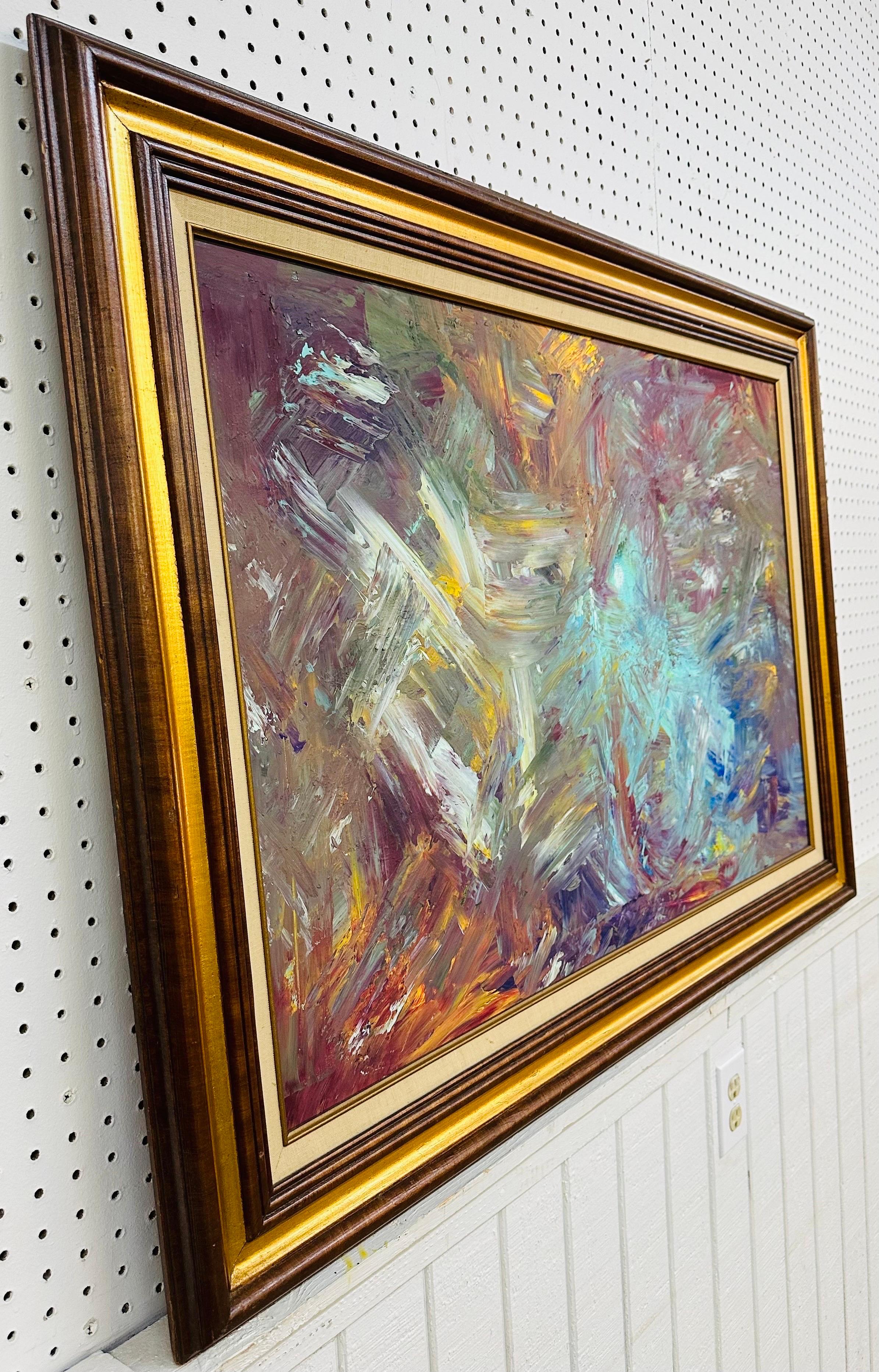 Mid-Century Modern Modern Expressionist Abstract Painting Signed Mullin For Sale