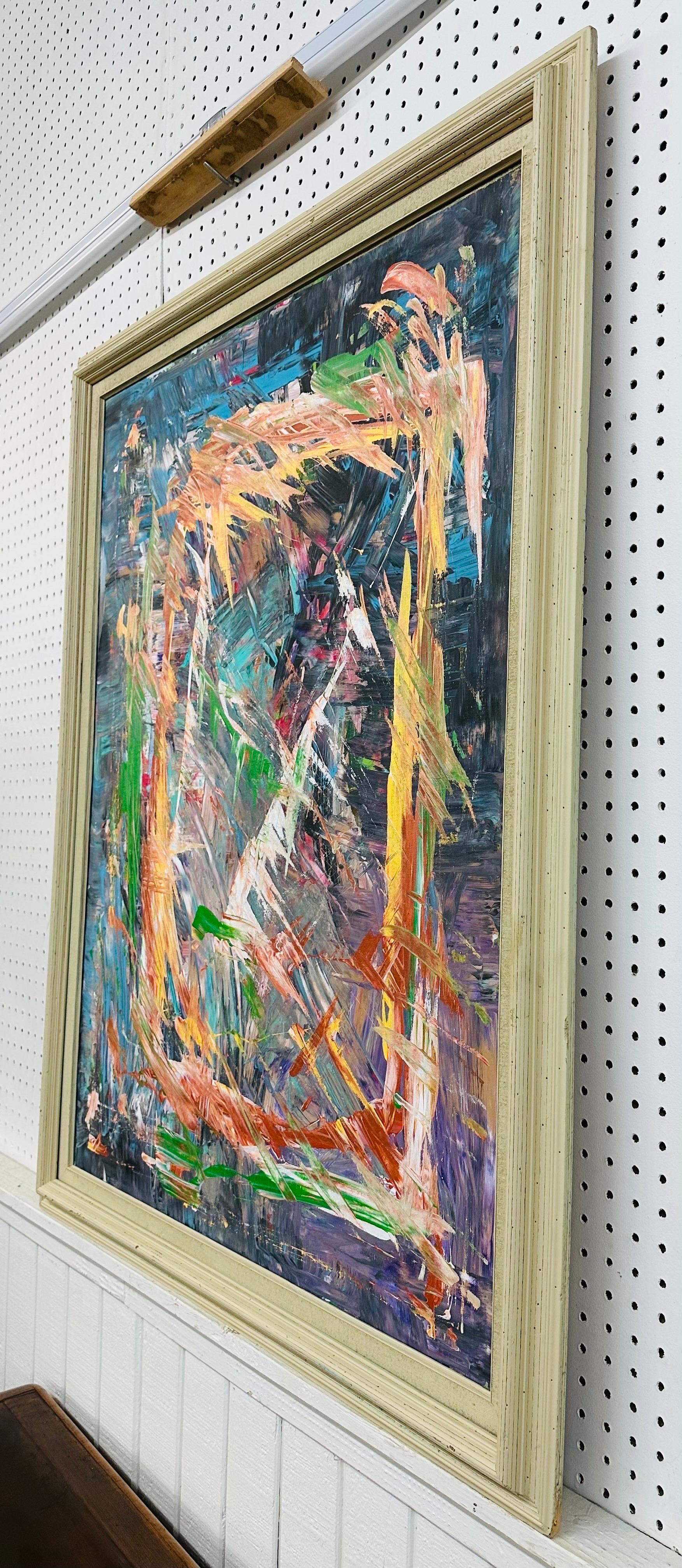 Abstraktes Gemälde des modernen Expressionismus, signiert Mullin (Moderne der Mitte des Jahrhunderts) im Angebot