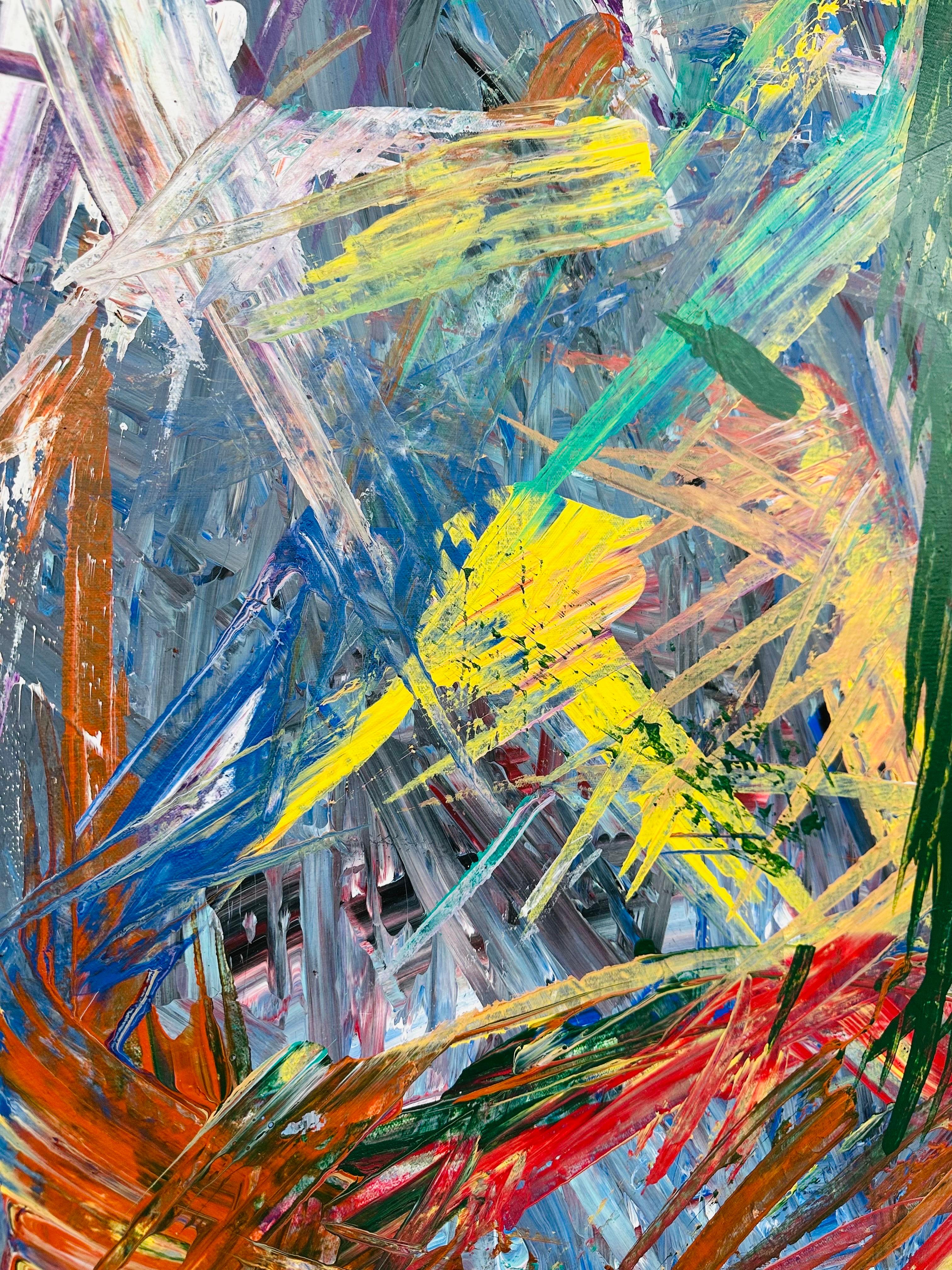 Abstraktes Gemälde des modernen Expressionismus, signiert Mullin (amerikanisch) im Angebot