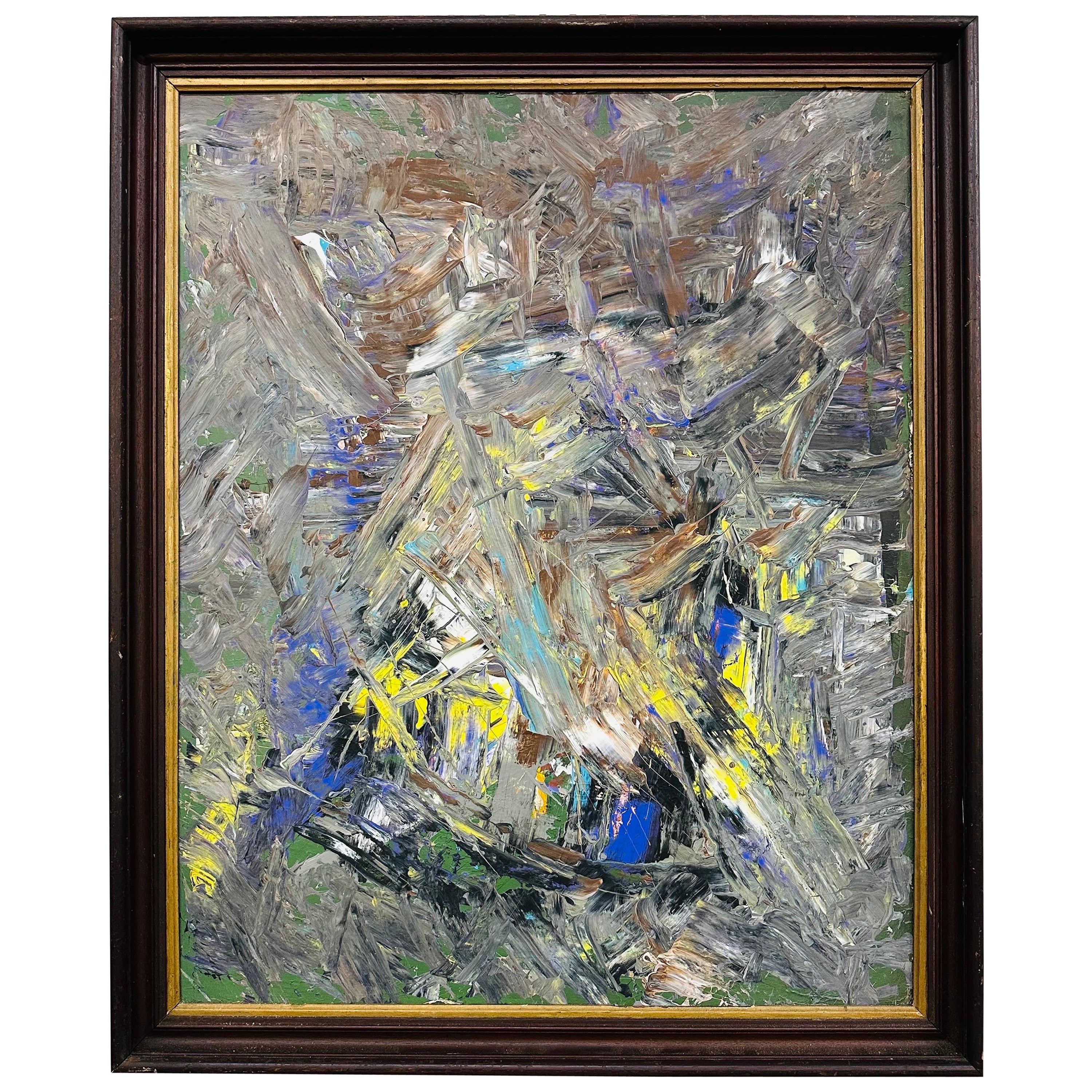 Peinture expressionniste moderne abstraite signée Mullin