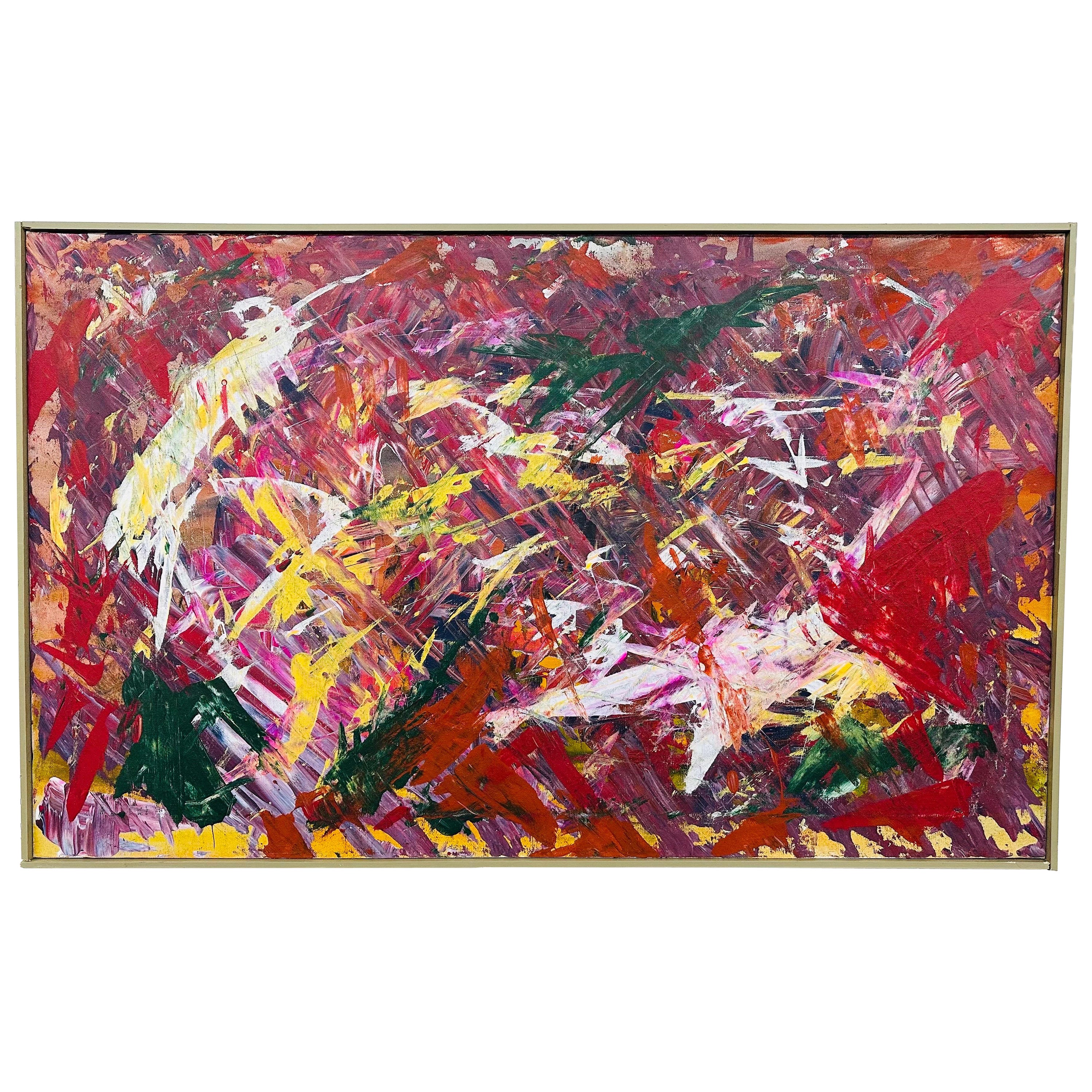 Modern Expressionist Abstract Painting Signed Mullin