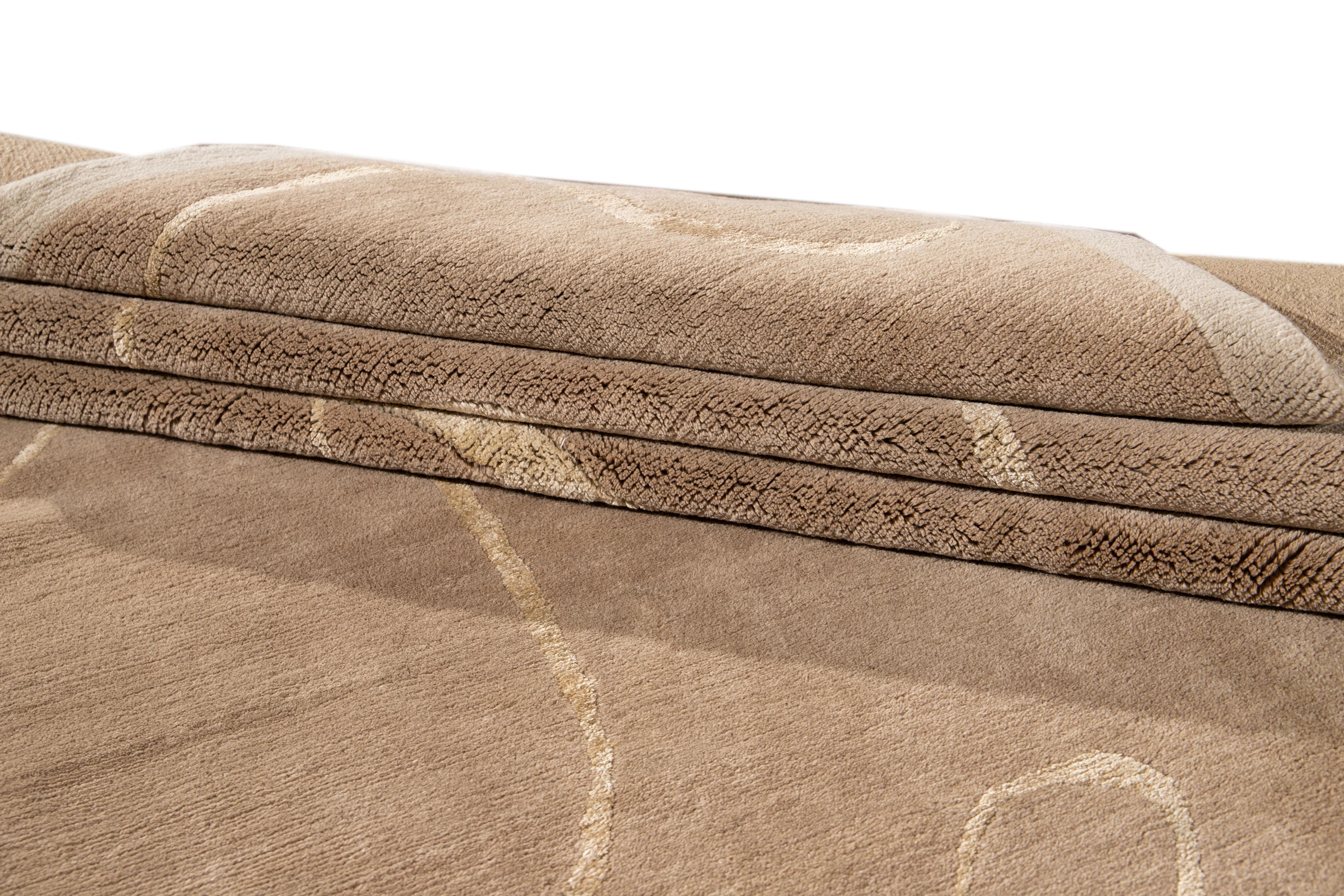 Tapis tibétaine expressionniste moderne en laine fait à la main en vente 5