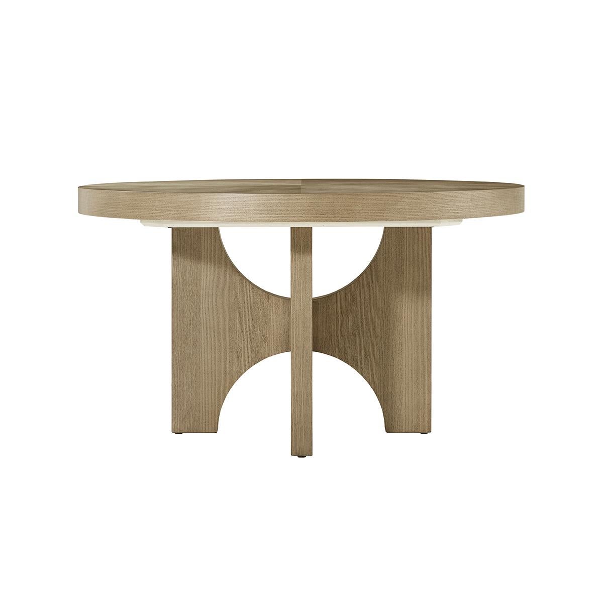Modern Extending Light Ash Dining Table In New Condition For Sale In Westwood, NJ