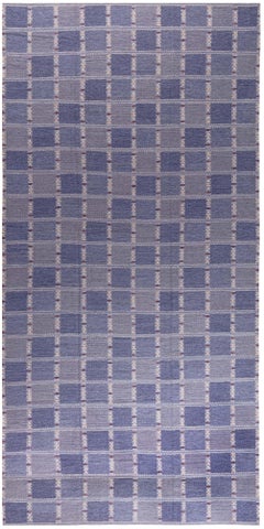 Modern Extra Large Swedish Geometric Flat Weave Wool Rug by Doris Leslie Blau