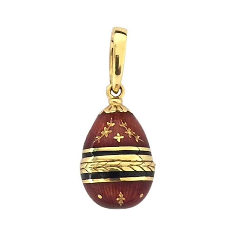 Modern Faberge Egg Pendent F1450RS For Sale