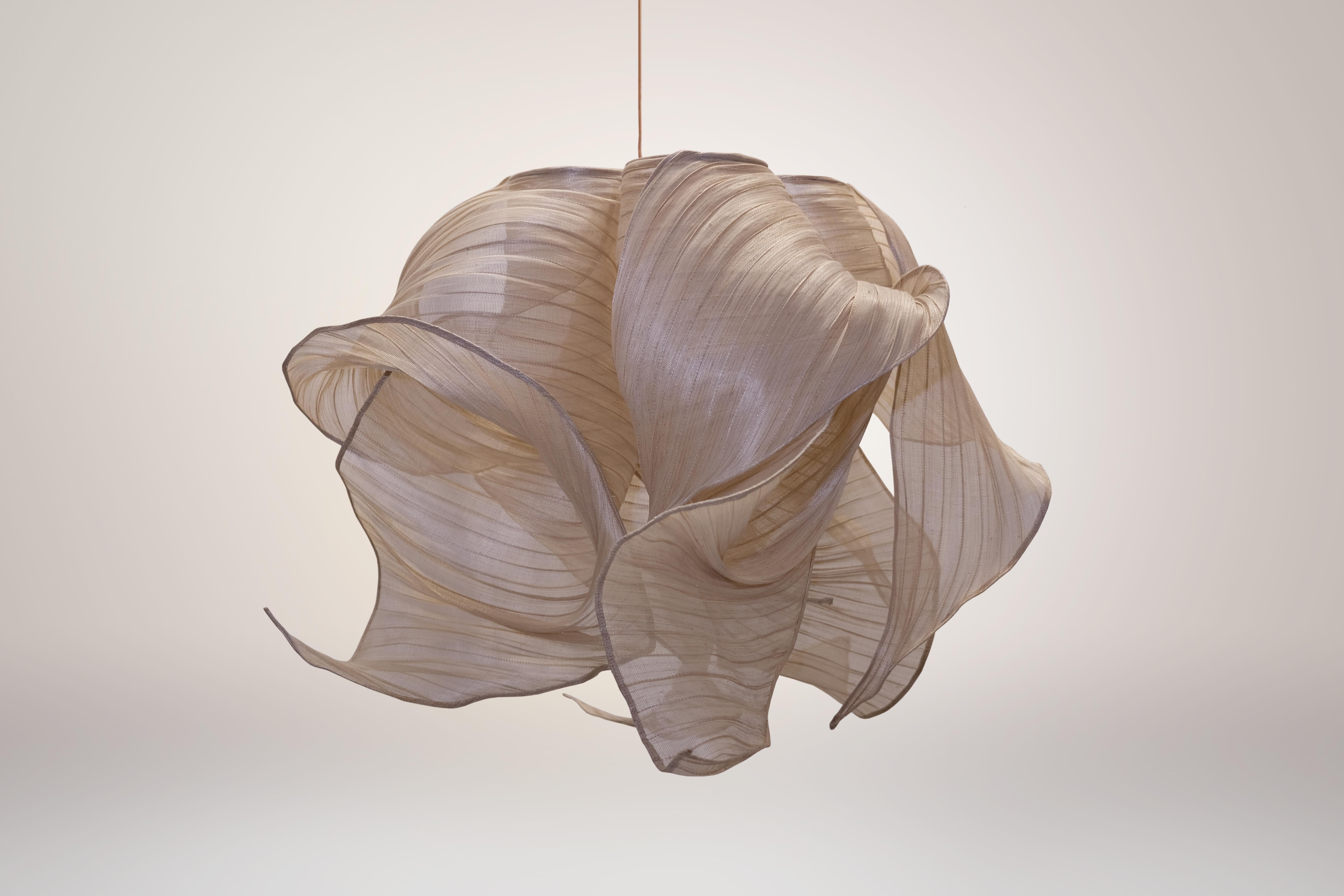 Contemporary Modern Fabric Pendant Plain Light  from Studio Mirei, Nebula 60cm, in Stock For Sale