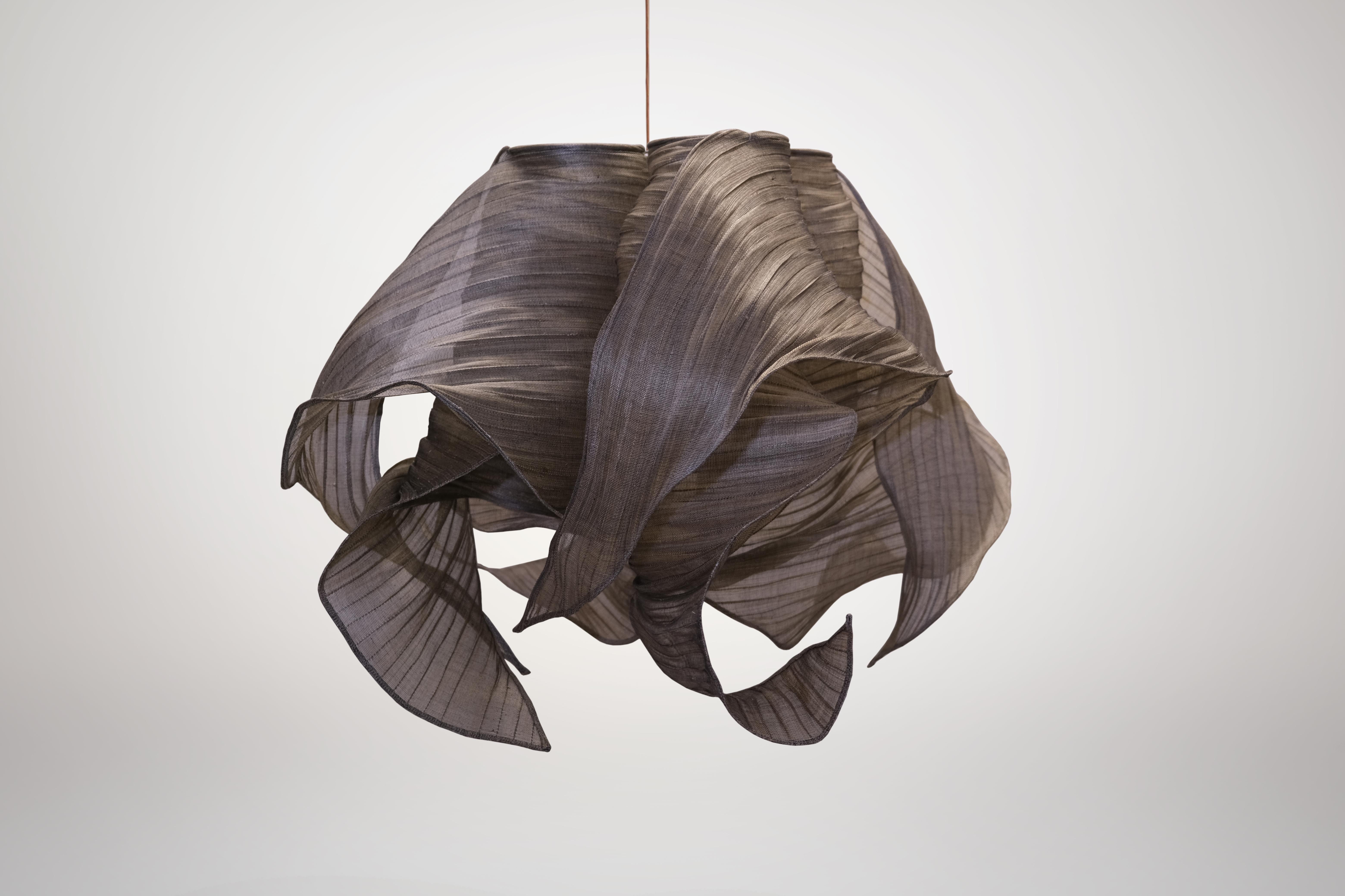 Contemporary Modern Fabric Pendant Plain Light Nebula from Studio Mirei, in Stock
