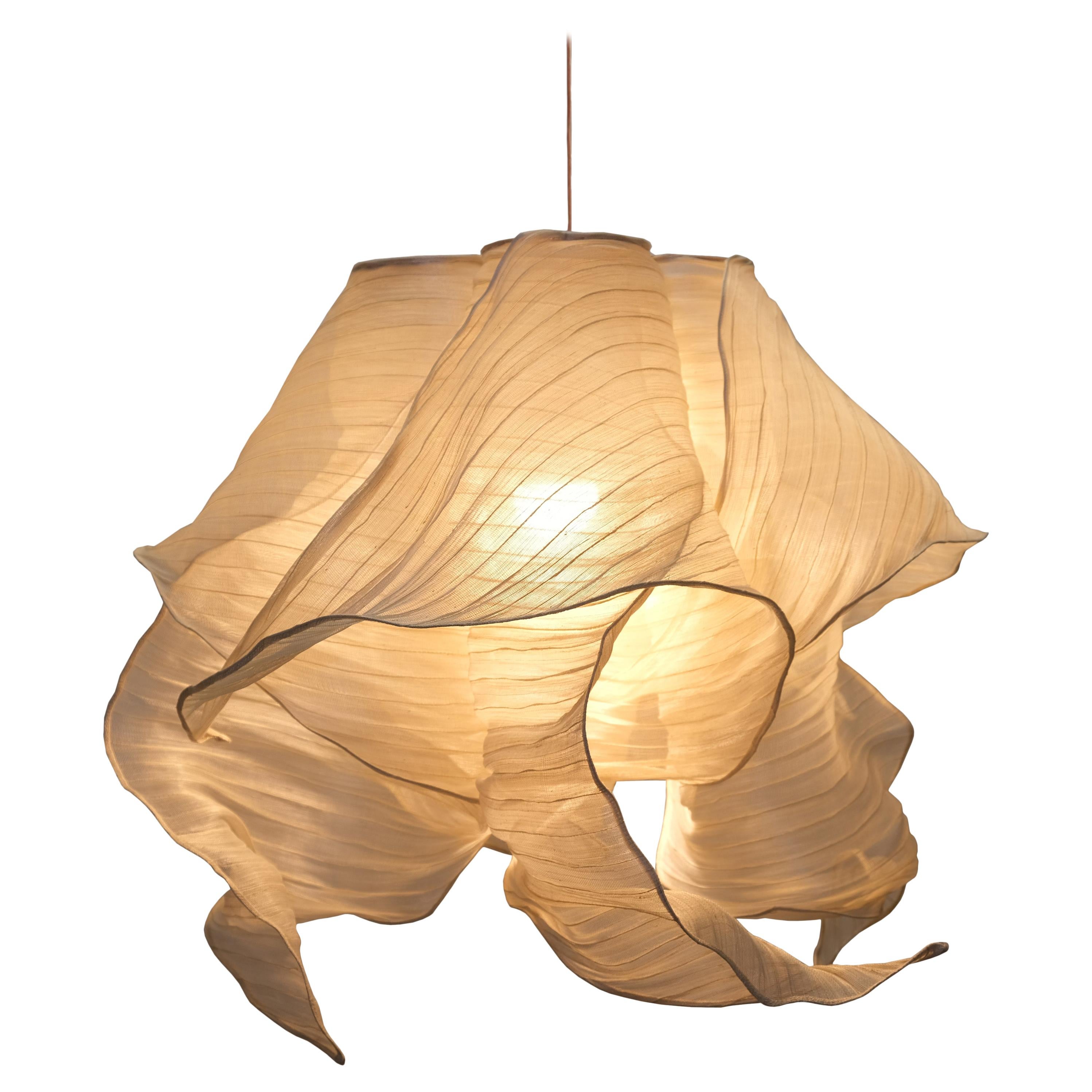 Modern Fabric Pendant Plain Light Nebula from Studio Mirei, in Stock