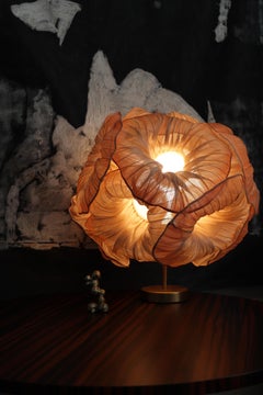 Modern Fabric Sculptural Collectible Table Lamp from Studio Mirei, Anemone 50