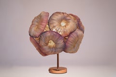 Modern Fabric Table Hand-Painted Lamp by Studio Mirei, Anemone