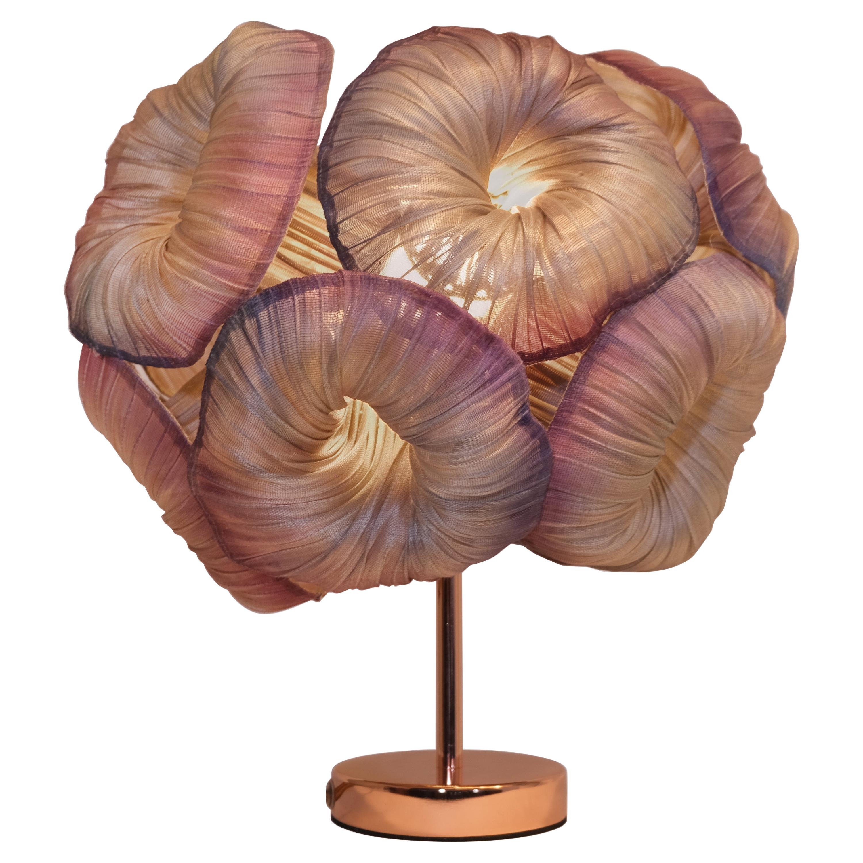 Modern Fabric Table Hand-Painted Lamp Anemone by Studio Mirei