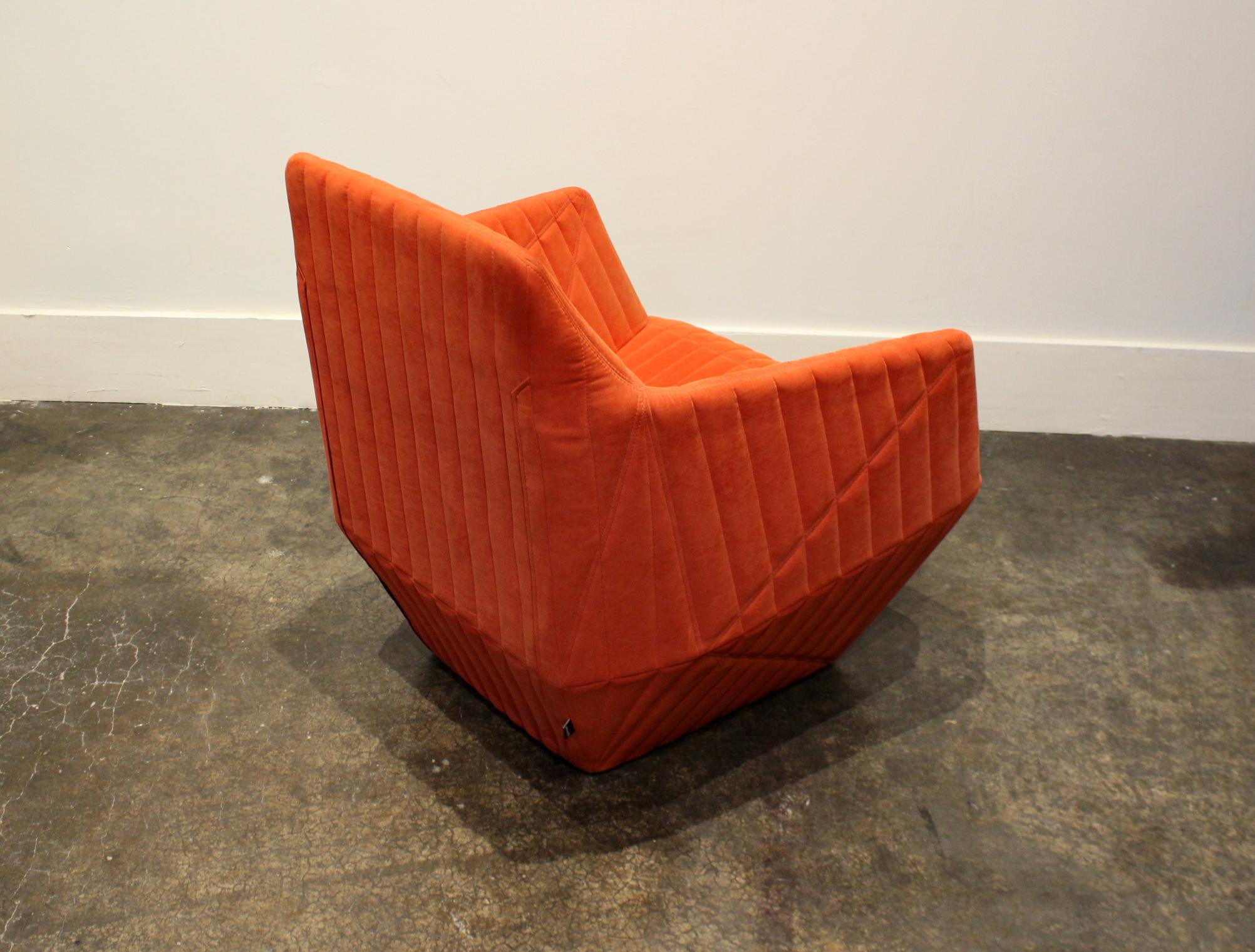 Modern Facett Lounge Chair and Ottoman by R. & E. Bouroullec for Ligne Roset In Good Condition In Dallas, TX