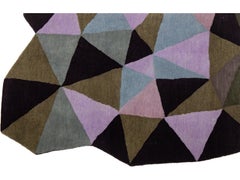 Modern Fantasia Custom Wool Rug with Asymmetrical Pattern By Apadana