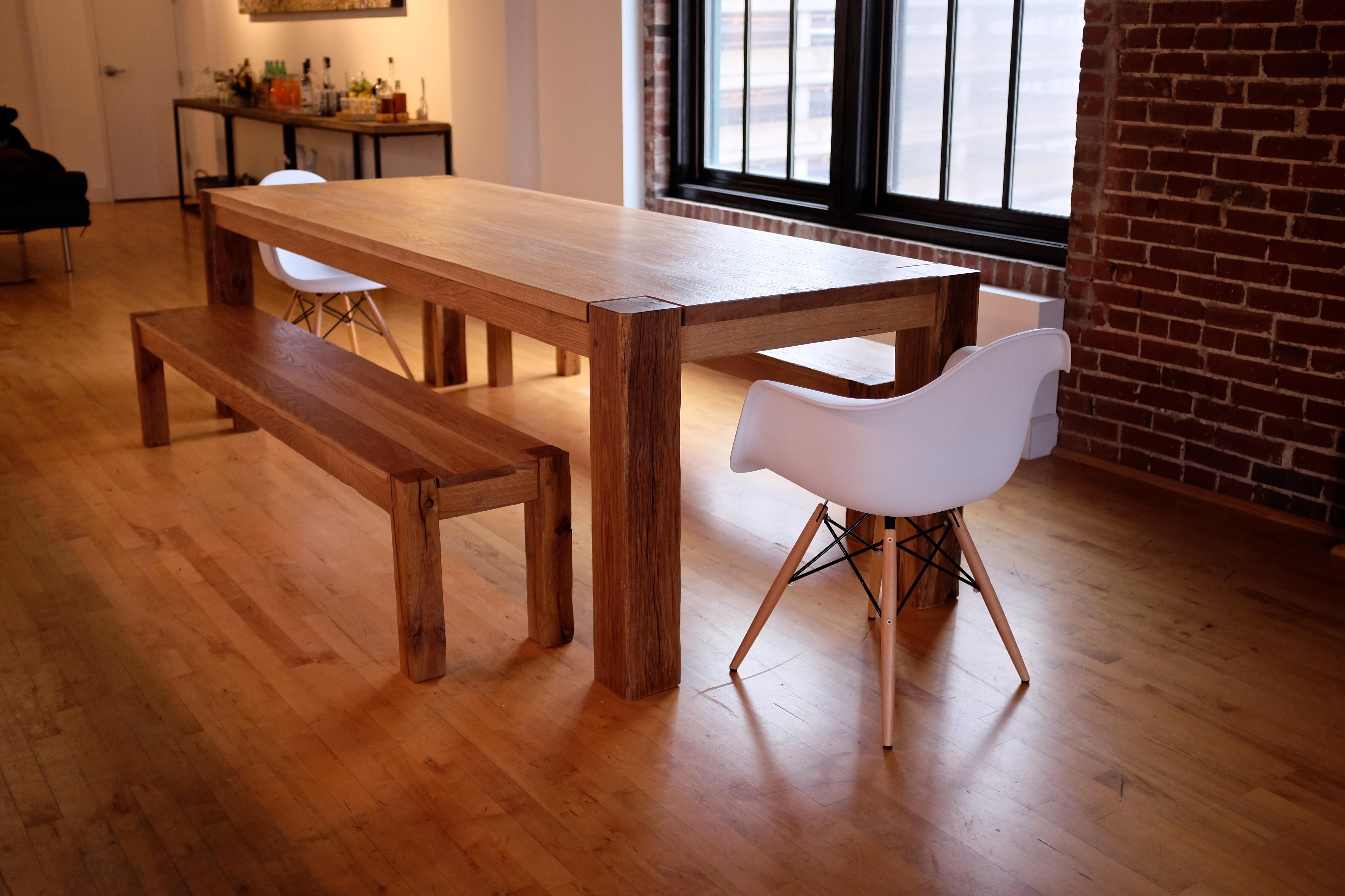 Modern Farm Dining Table by Goebel, Wood In New Condition For Sale In Saint Louis, MO