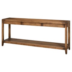 Modern Farmhouse Console Table - Walnut Finish