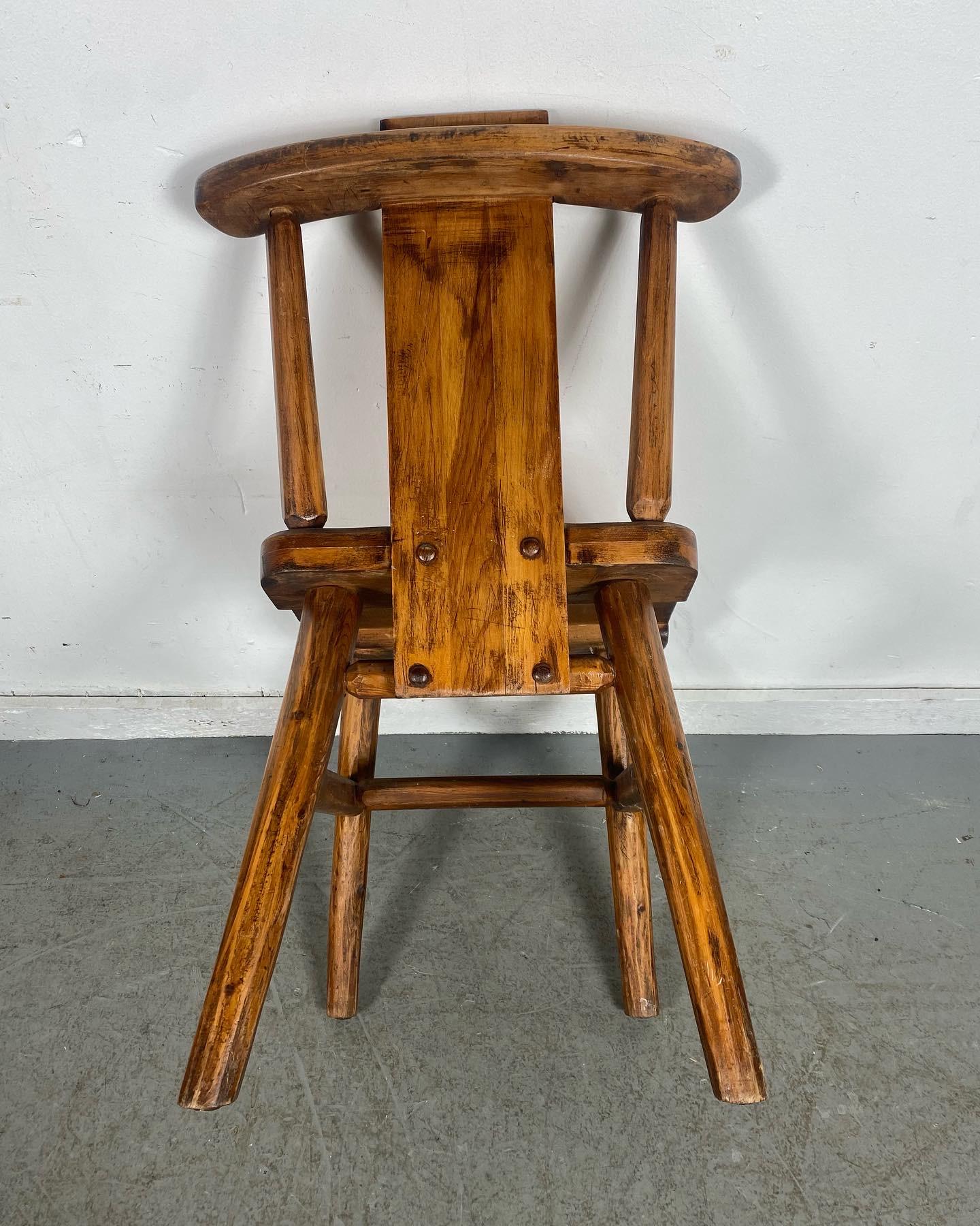 Modern Farmhouse, Cottage / Cabin Solid Wood Side Chairs by Sikes Chair Co In Good Condition In Buffalo, NY