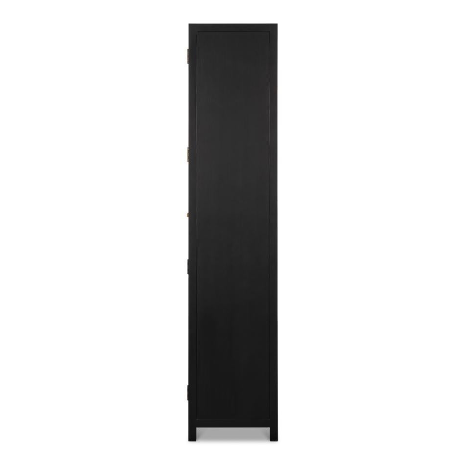 Glass Modern Farmhouse Display Cabinet For Sale