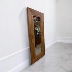 Modern Farmhouse Style Reclaimed Wood Floor Mirror