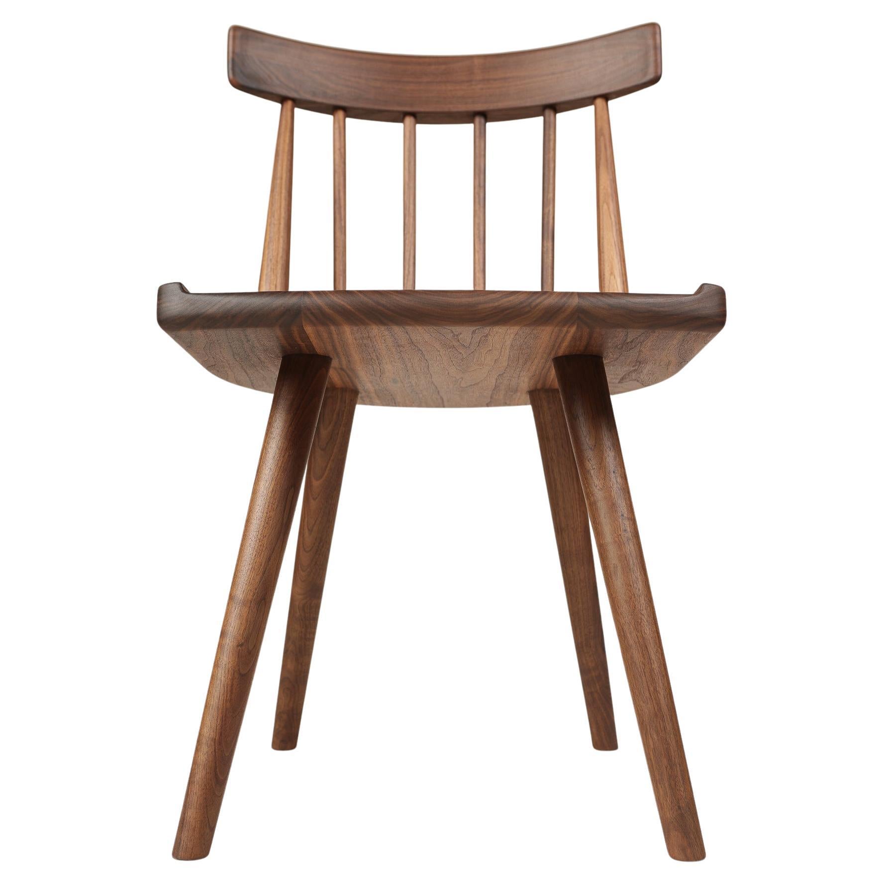 Modern Farmhouse, Windsor Style Chair in Walnut by Möbius Objects